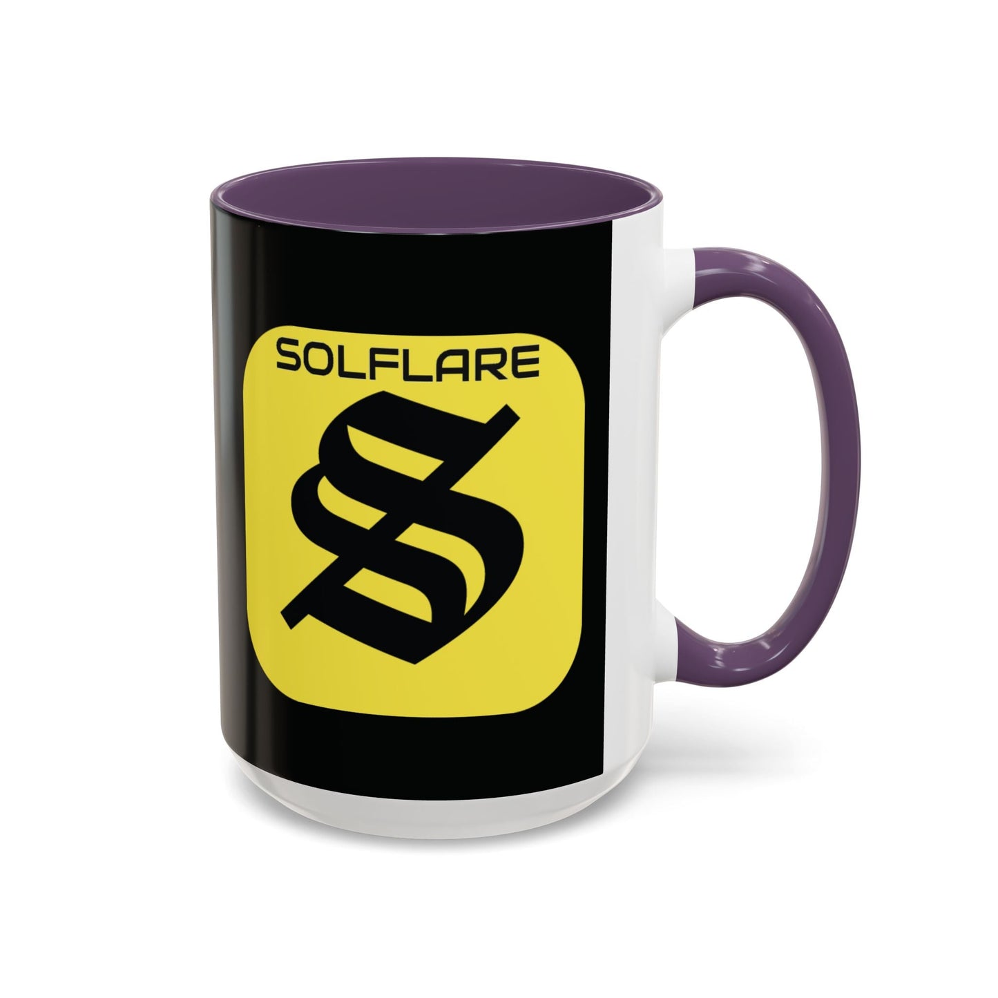 SolflareLogo Black Accent Mug by cypherpunkgear.com – cypherpunkgear.com | Cypherpunk Merch