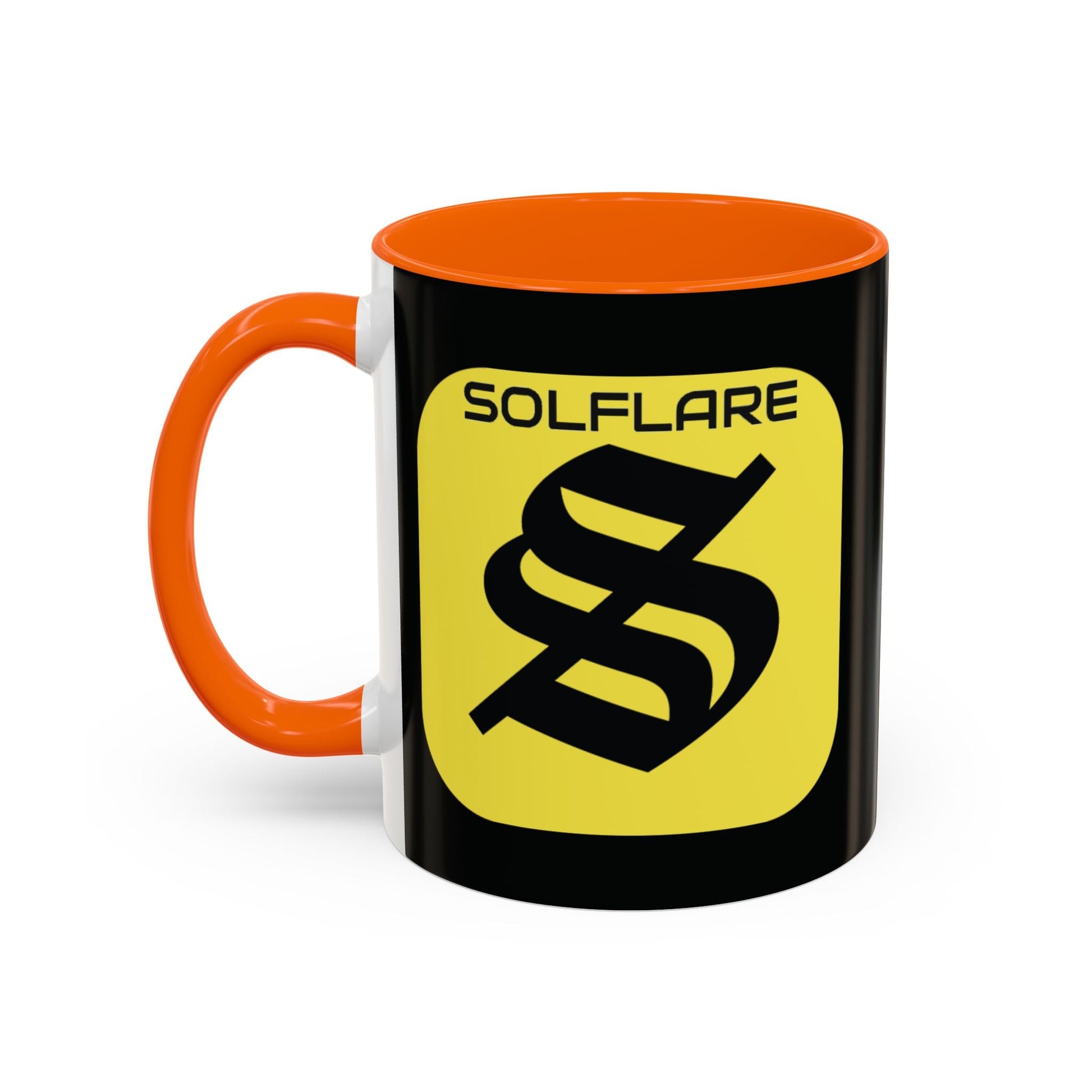 SolflareLogo Black Accent Mug by cypherpunkgear.com – cypherpunkgear.com | Cypherpunk Merch