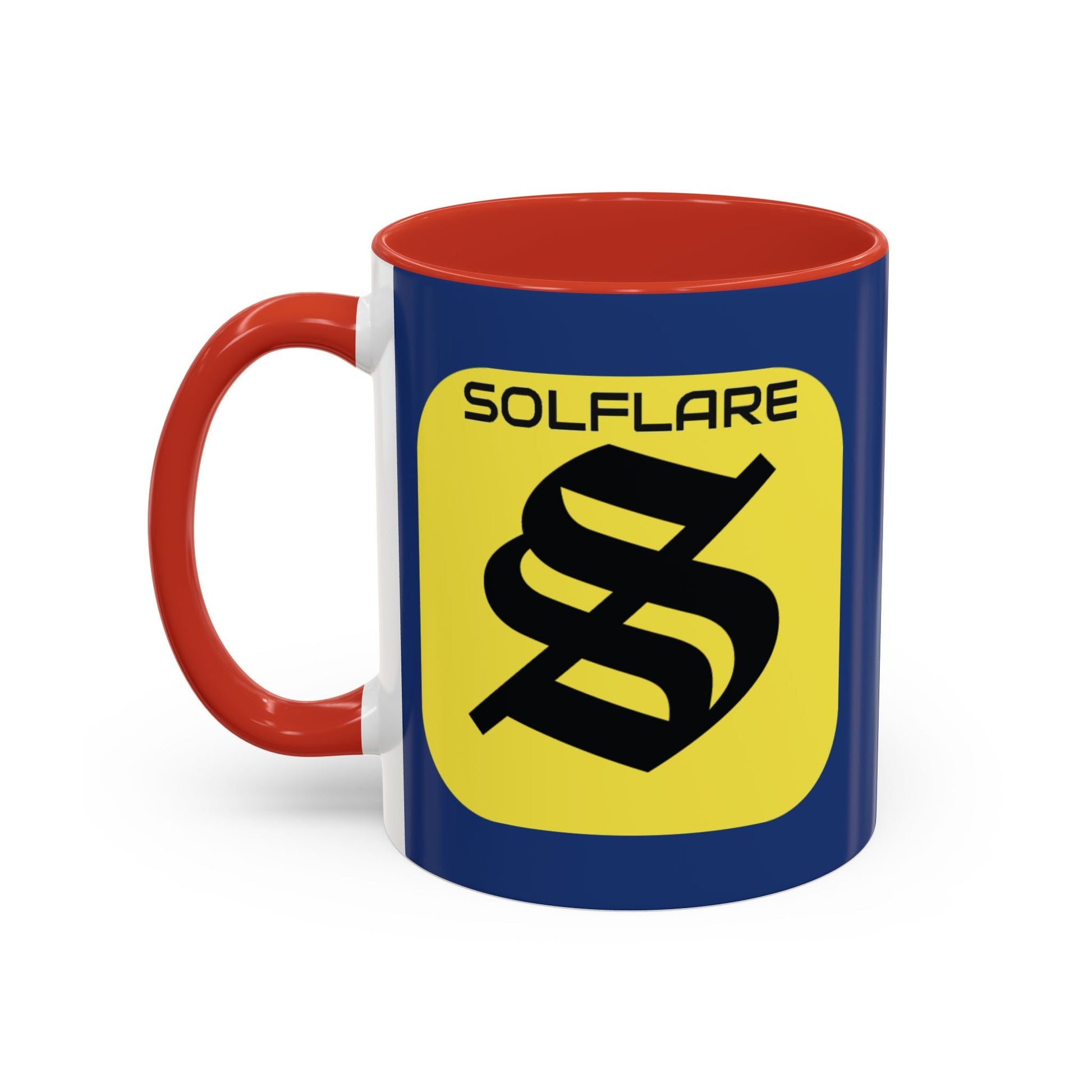 SolflareLogo Blue Accent Mug by cypherpunkgear.com – cypherpunkgear.com | Cypherpunk Merch
