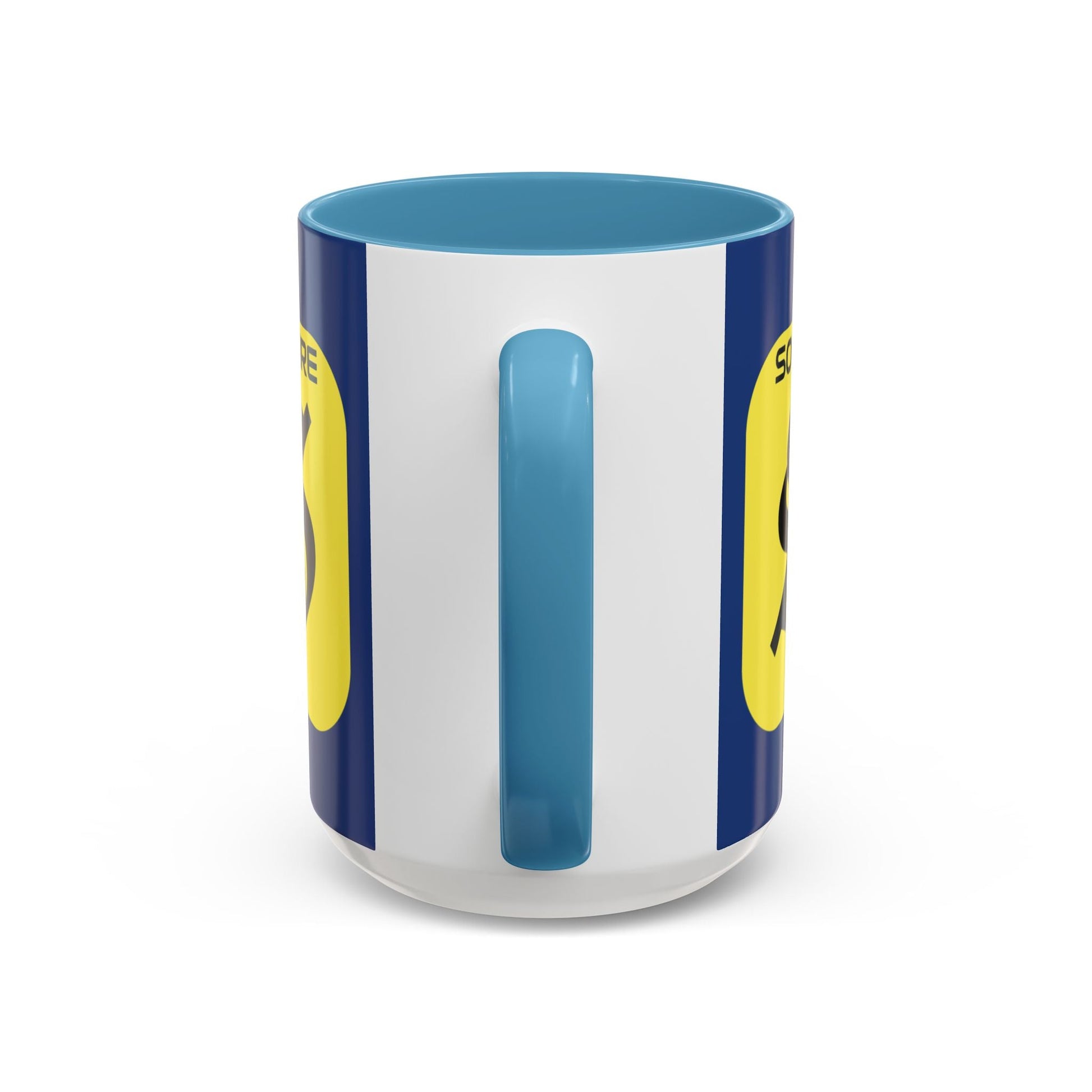 SolflareLogo Blue Accent Mug by cypherpunkgear.com – cypherpunkgear.com | Cypherpunk Merch