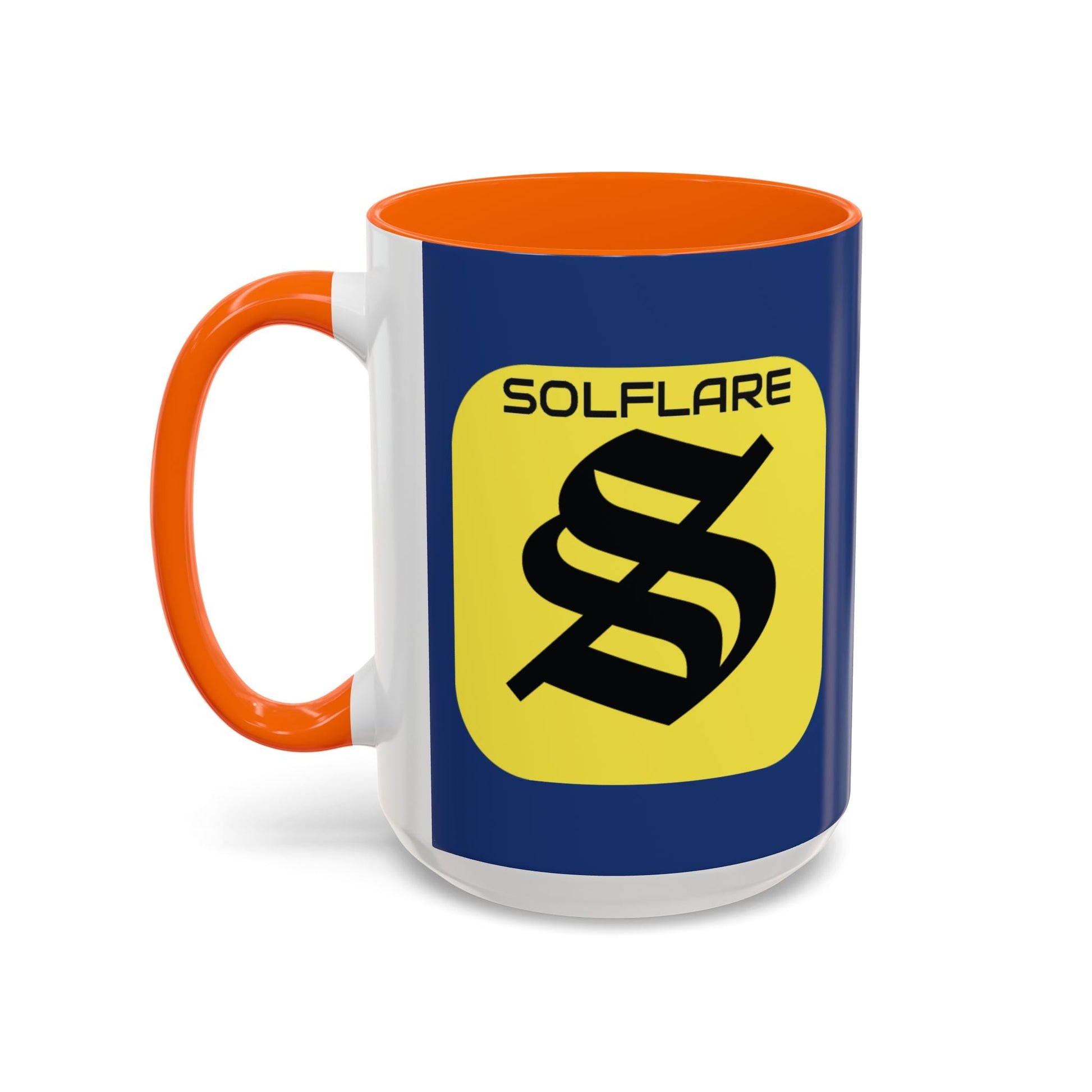 SolflareLogo Blue Accent Mug by cypherpunkgear.com – cypherpunkgear.com | Cypherpunk Merch
