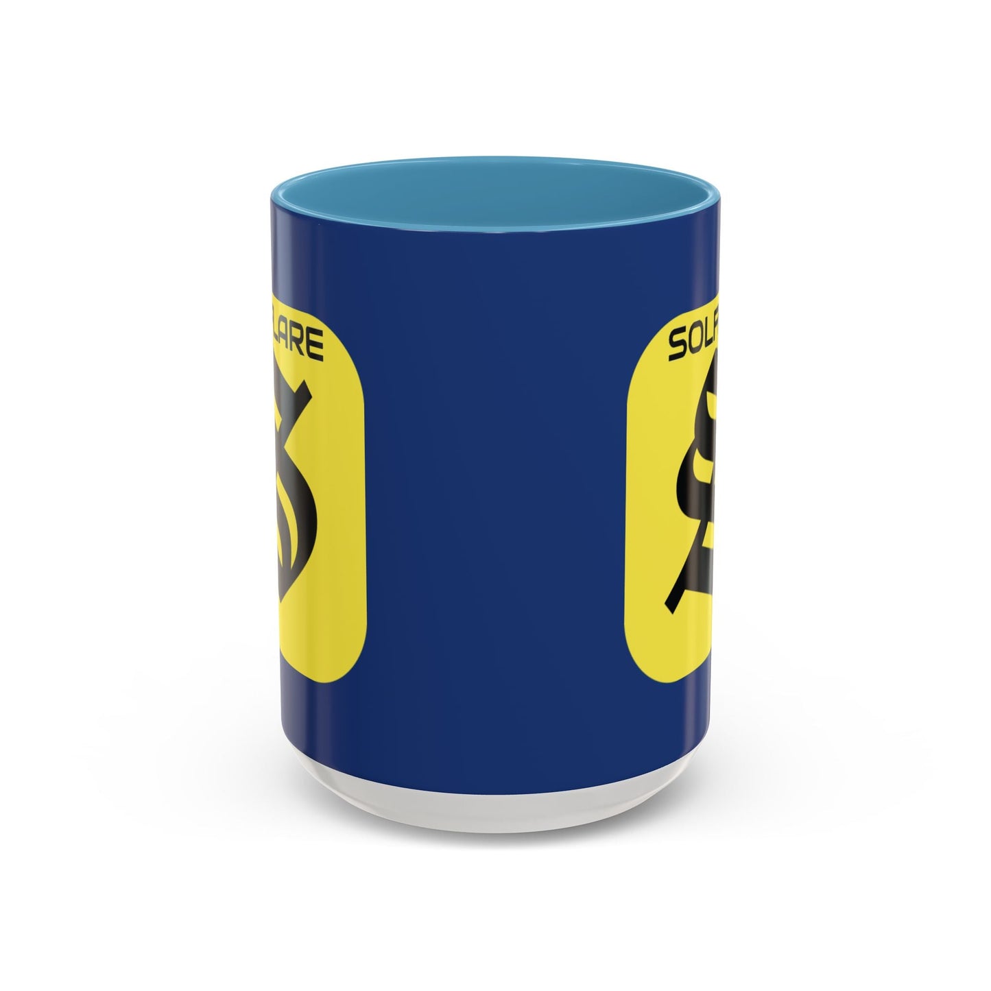 SolflareLogo Blue Accent Mug by cypherpunkgear.com – cypherpunkgear.com | Cypherpunk Merch