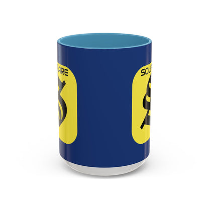 SolflareLogo Blue Accent Mug by cypherpunkgear.com – cypherpunkgear.com | Cypherpunk Merch