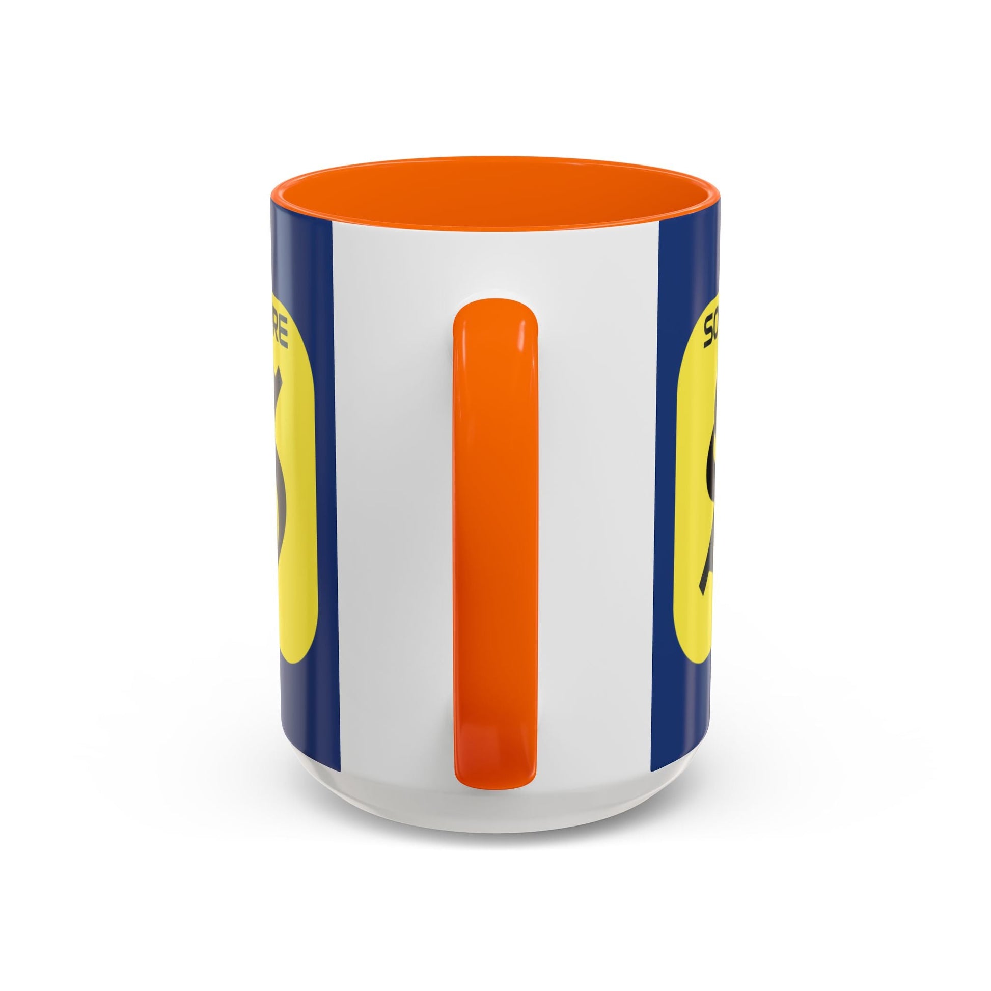 SolflareLogo Blue Accent Mug by cypherpunkgear.com – cypherpunkgear.com | Cypherpunk Merch