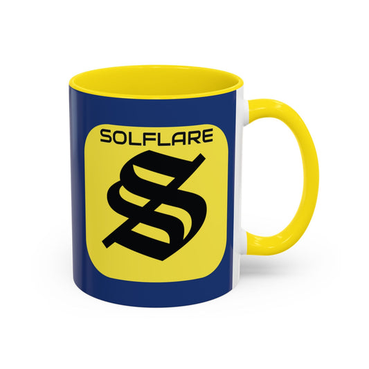 SolflareLogo Blue Accent Mug by cypherpunkgear.com – cypherpunkgear.com | Cypherpunk Merch