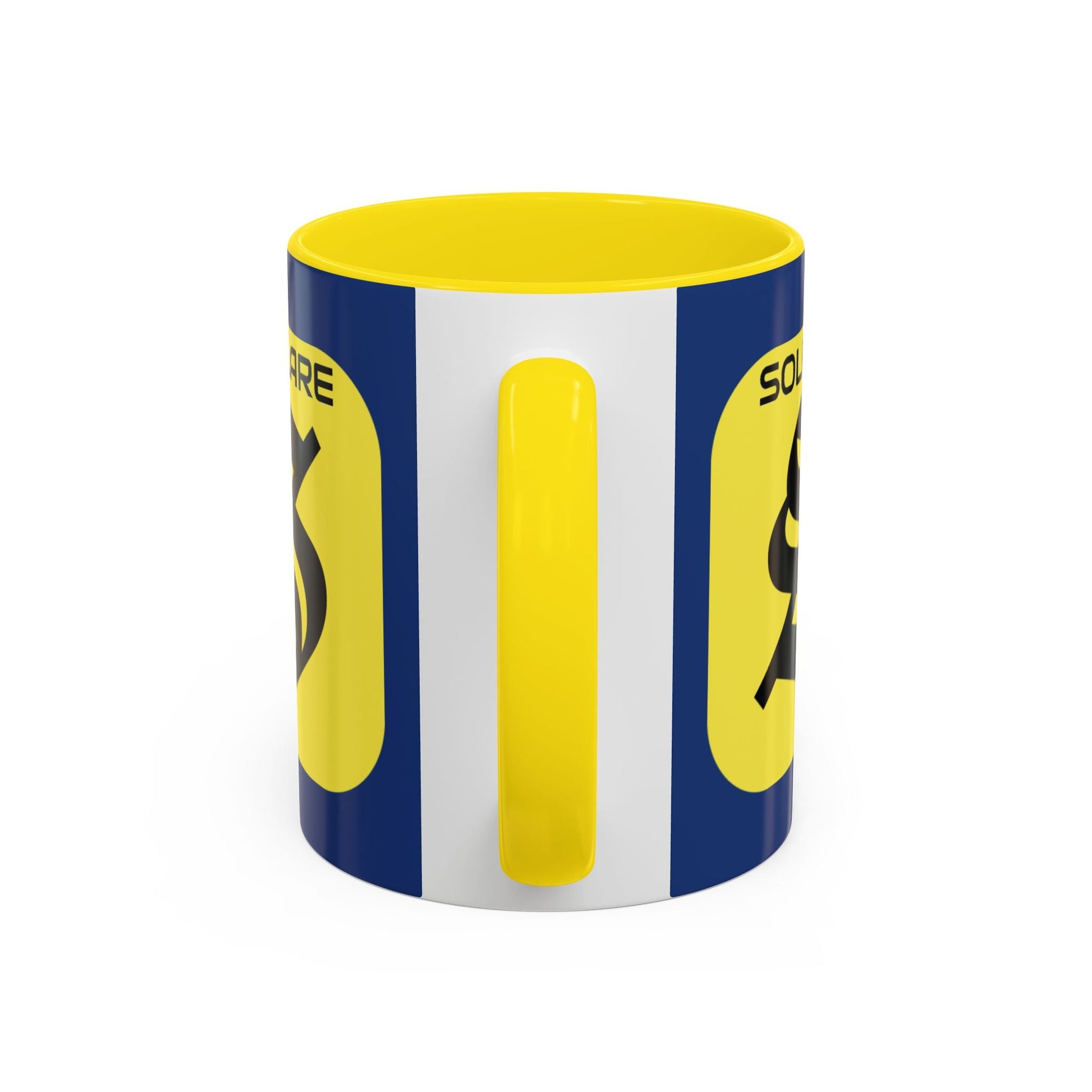SolflareLogo Blue Accent Mug by cypherpunkgear.com – cypherpunkgear.com | Cypherpunk Merch
