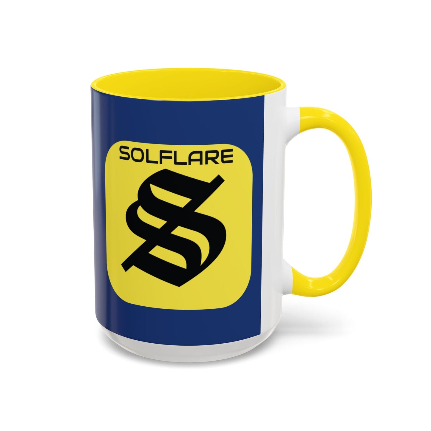 SolflareLogo Blue Accent Mug by cypherpunkgear.com – cypherpunkgear.com | Cypherpunk Merch