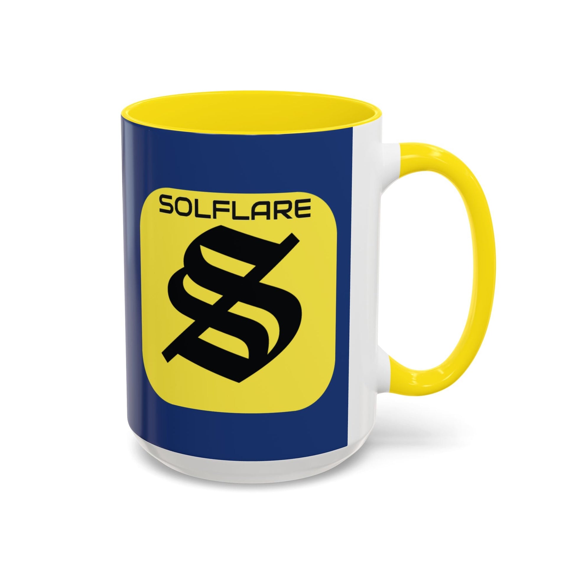SolflareLogo Blue Accent Mug by cypherpunkgear.com – cypherpunkgear.com | Cypherpunk Merch