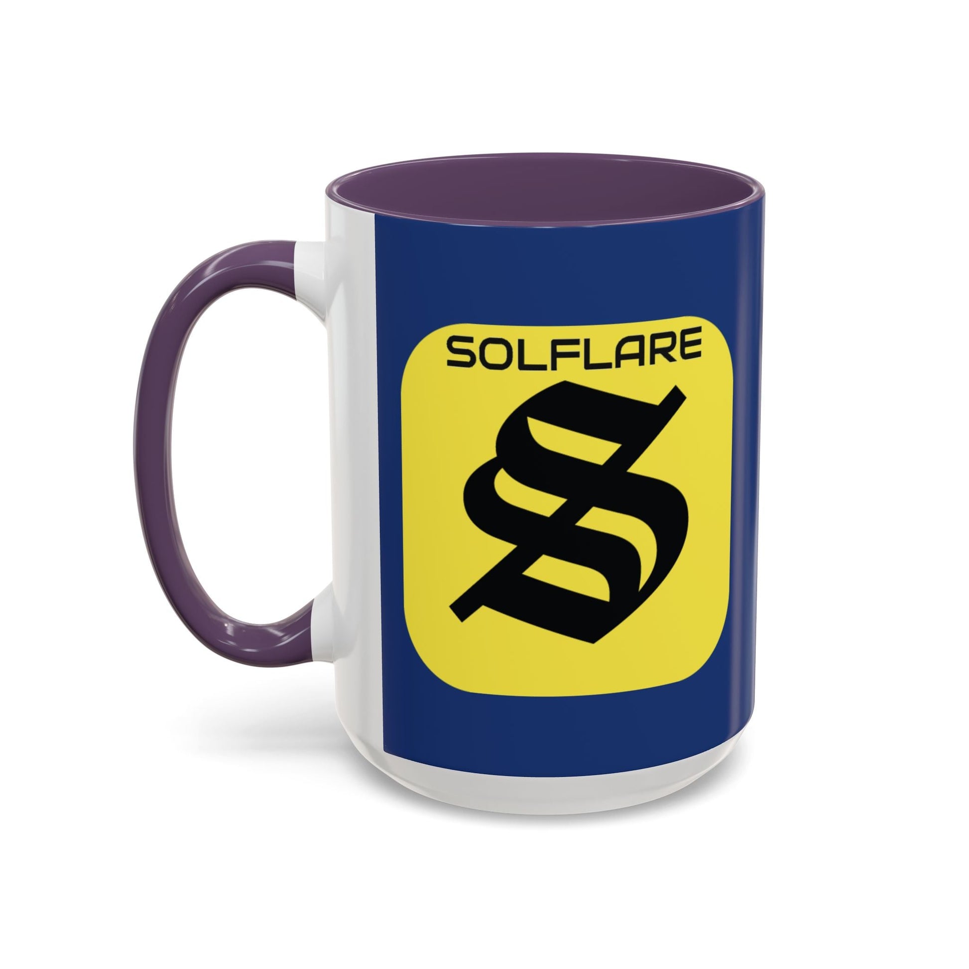 SolflareLogo Blue Accent Mug by cypherpunkgear.com – cypherpunkgear.com | Cypherpunk Merch
