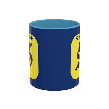 SolflareLogo Blue Accent Mug by cypherpunkgear.com – cypherpunkgear.com | Cypherpunk Merch