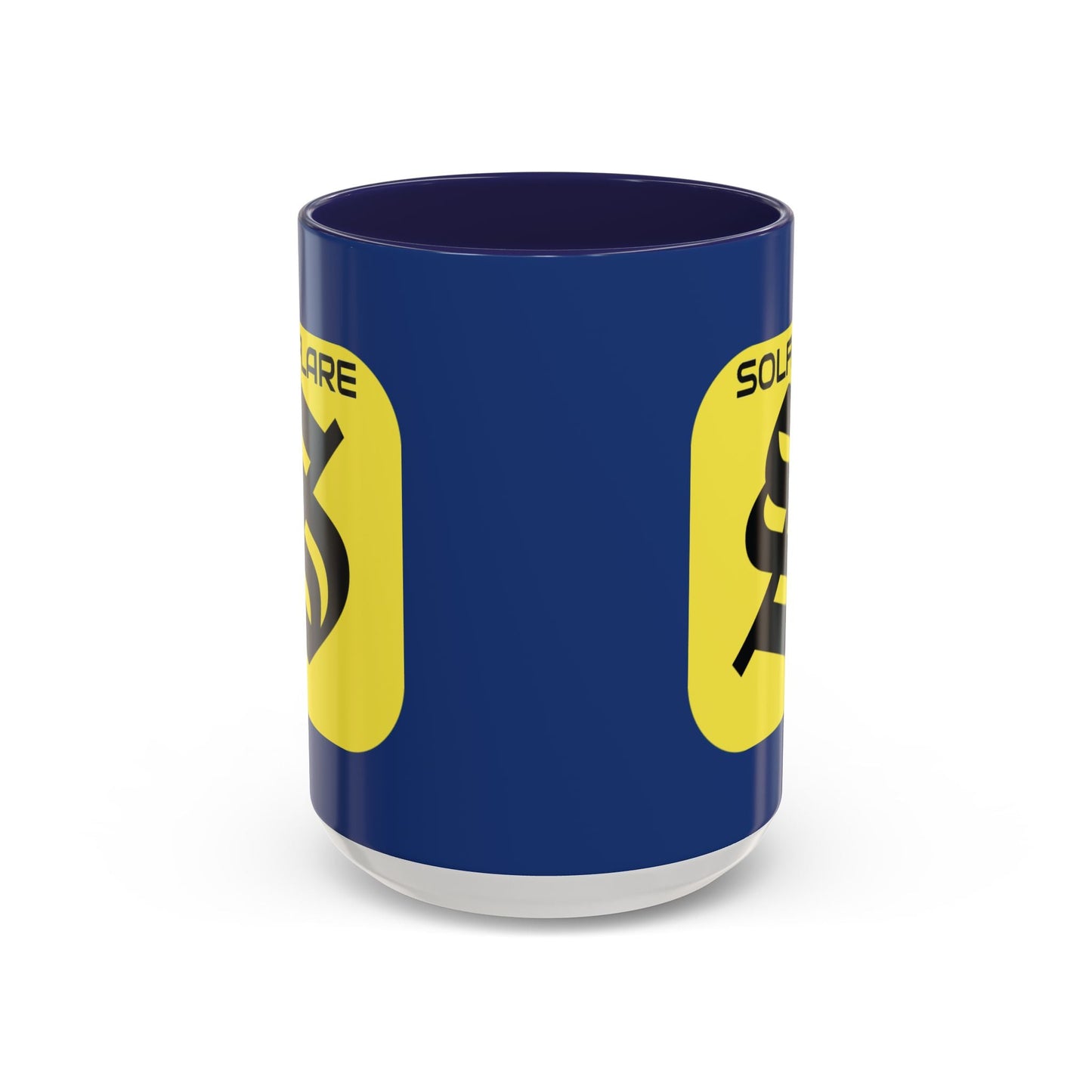 SolflareLogo Blue Accent Mug by cypherpunkgear.com – cypherpunkgear.com | Cypherpunk Merch