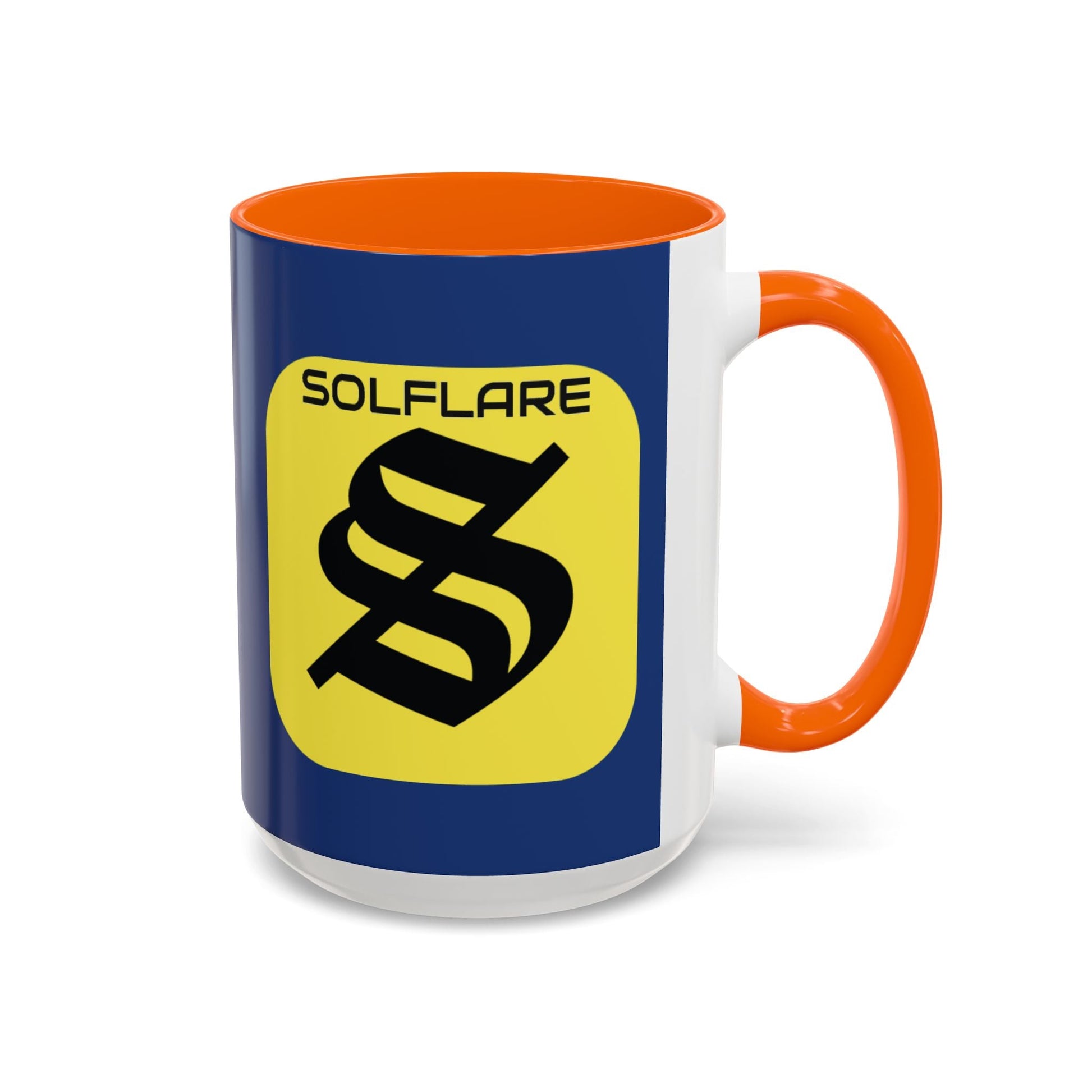 SolflareLogo Blue Accent Mug by cypherpunkgear.com – cypherpunkgear.com | Cypherpunk Merch