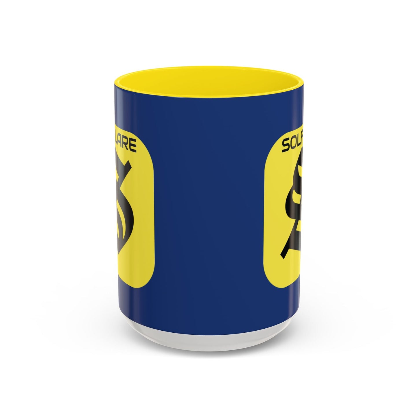 SolflareLogo Blue Accent Mug by cypherpunkgear.com – cypherpunkgear.com | Cypherpunk Merch