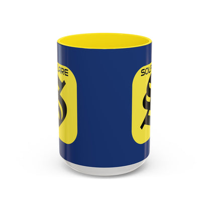 SolflareLogo Blue Accent Mug by cypherpunkgear.com – cypherpunkgear.com | Cypherpunk Merch
