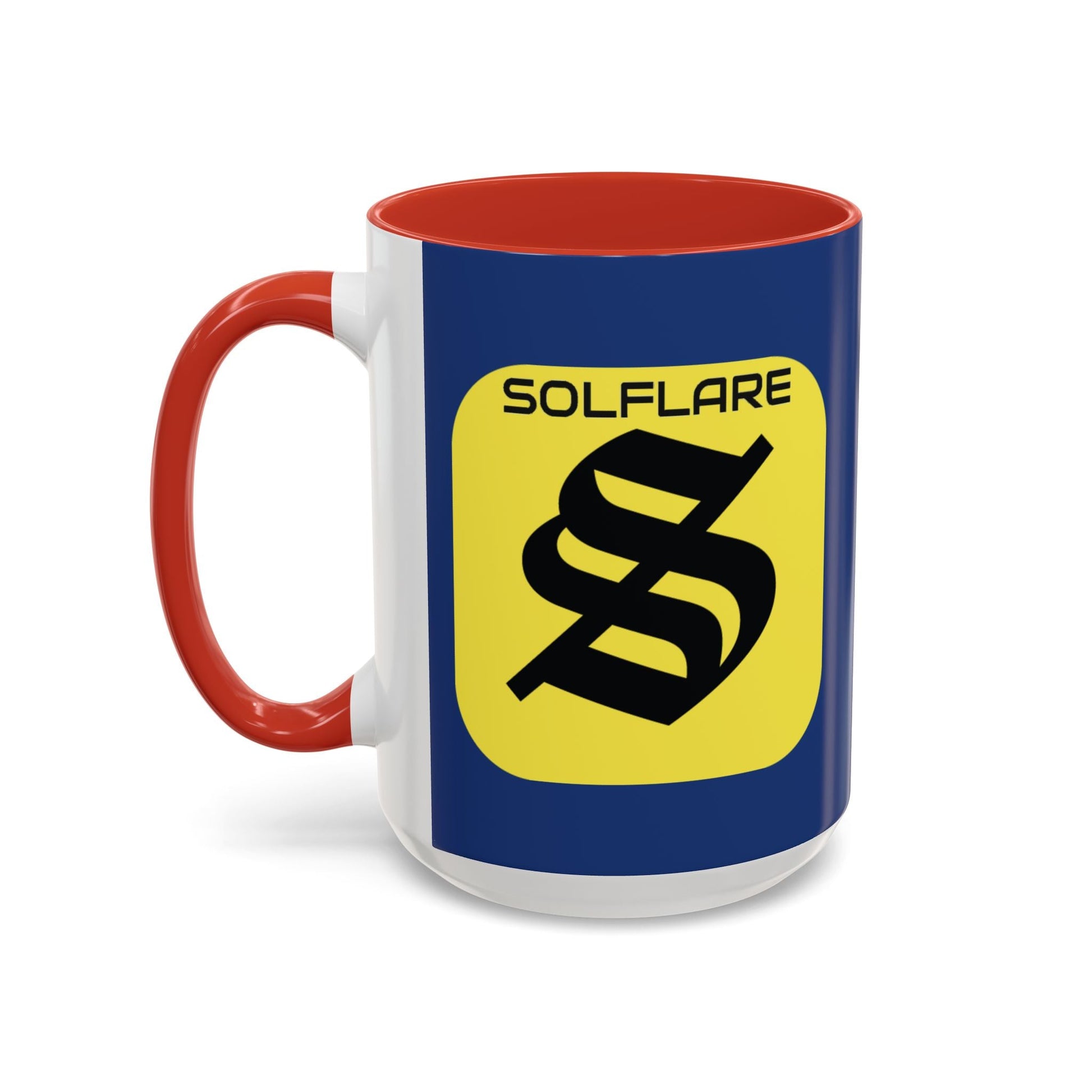 SolflareLogo Blue Accent Mug by cypherpunkgear.com – cypherpunkgear.com | Cypherpunk Merch