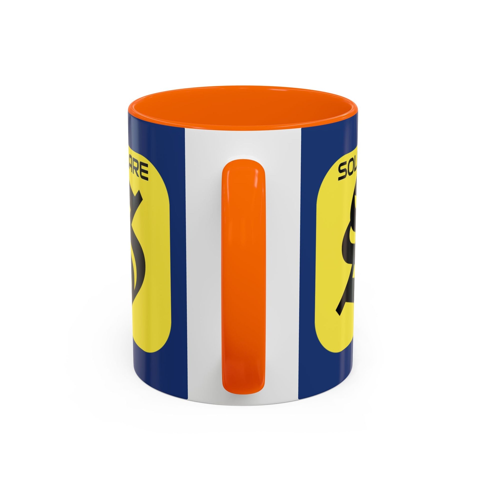 SolflareLogo Blue Accent Mug by cypherpunkgear.com – cypherpunkgear.com | Cypherpunk Merch