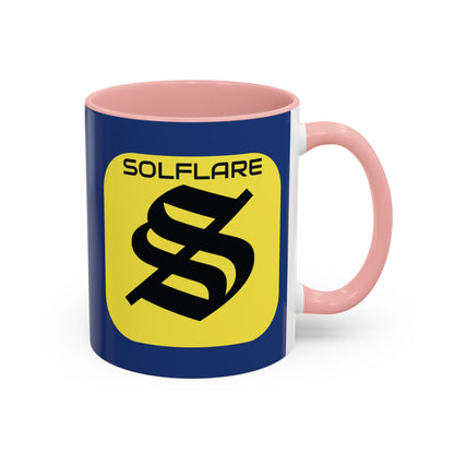 SolflareLogo Blue Accent Mug by cypherpunkgear.com – cypherpunkgear.com | Cypherpunk Merch