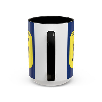 SolflareLogo Blue Accent Mug by cypherpunkgear.com – cypherpunkgear.com | Cypherpunk Merch
