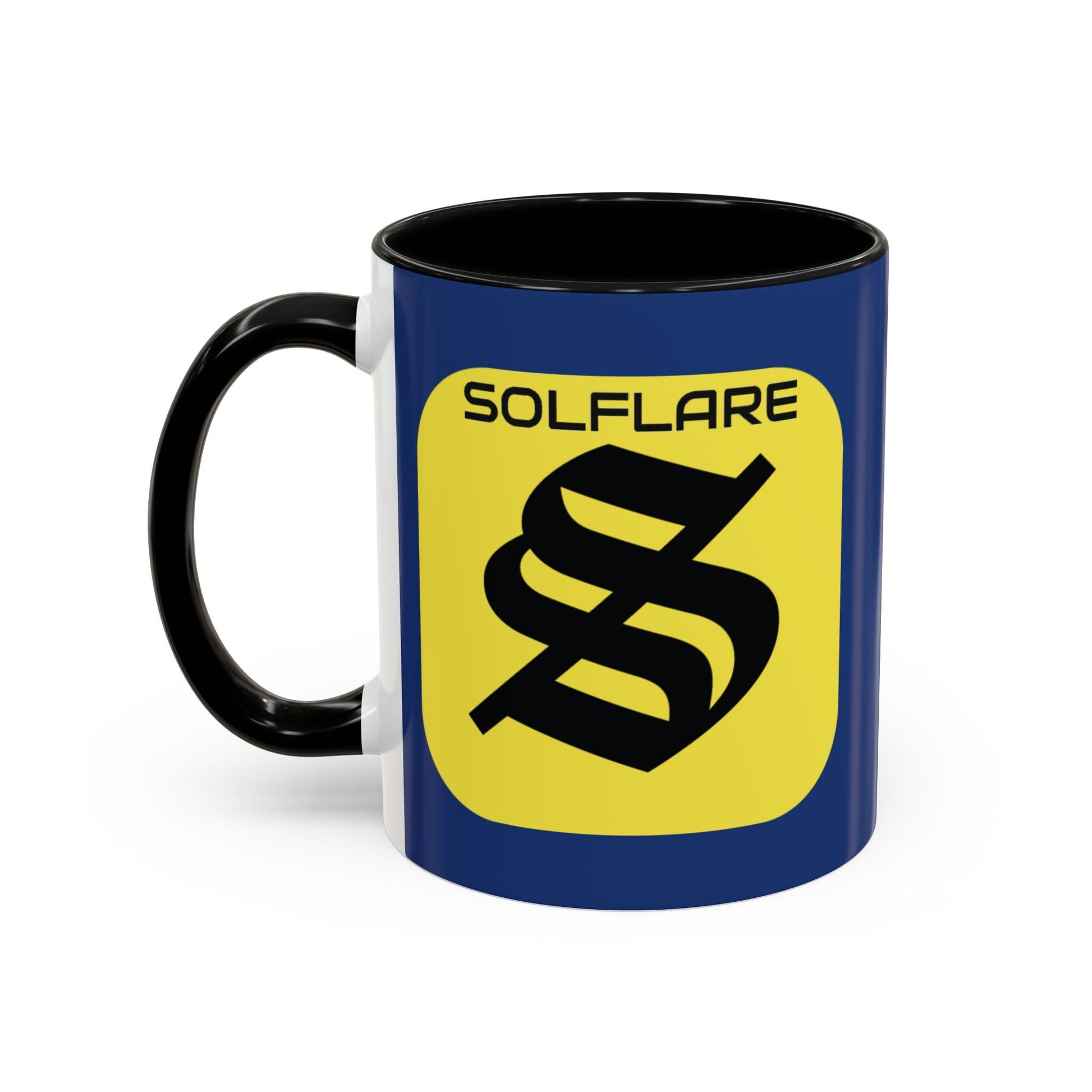 SolflareLogo Blue Accent Mug by cypherpunkgear.com – cypherpunkgear.com | Cypherpunk Merch