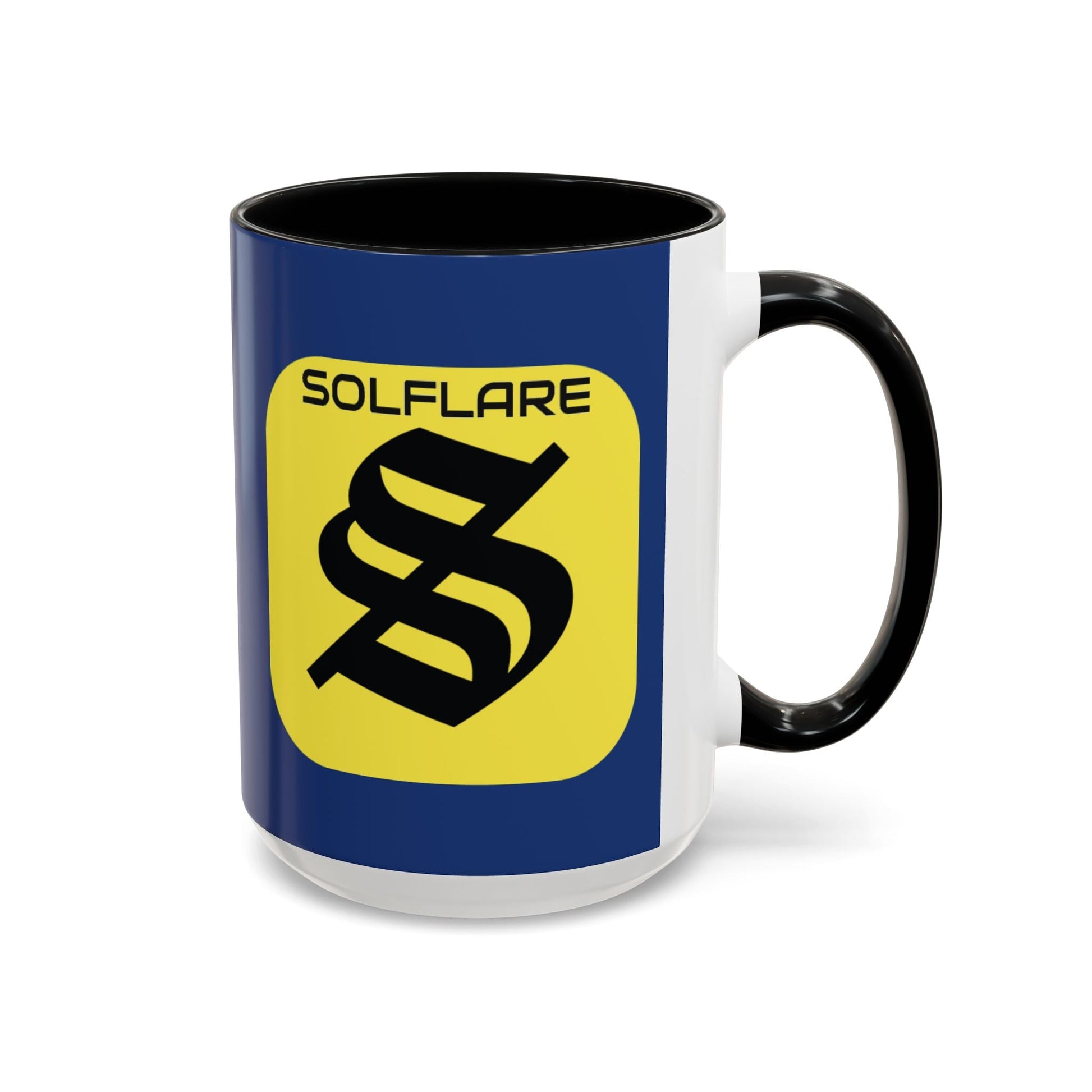 SolflareLogo Blue Accent Mug by cypherpunkgear.com – cypherpunkgear.com | Cypherpunk Merch