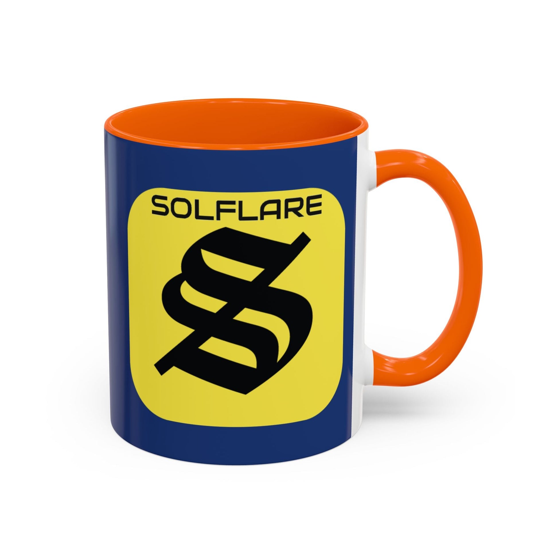 SolflareLogo Blue Accent Mug by cypherpunkgear.com – cypherpunkgear.com | Cypherpunk Merch