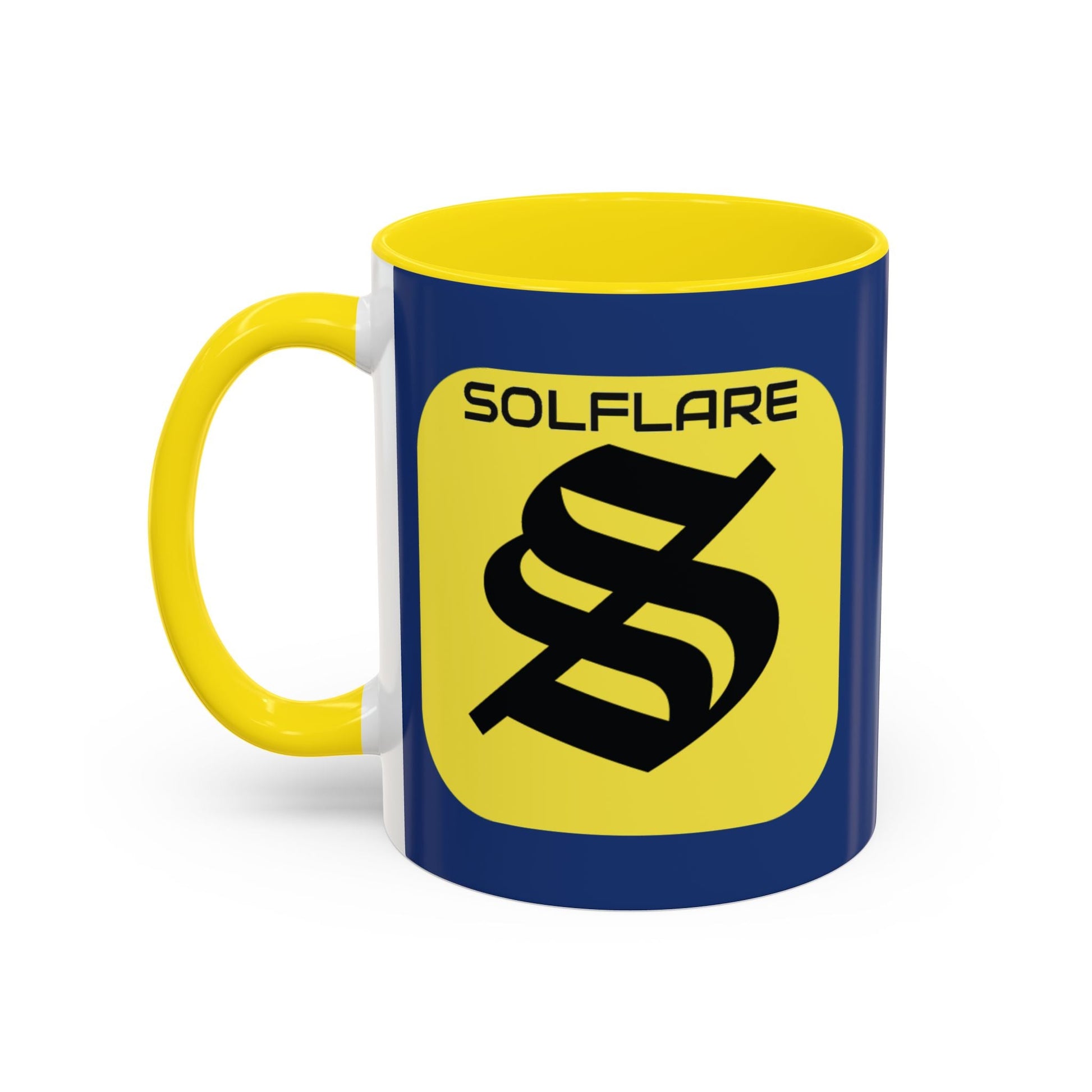 SolflareLogo Blue Accent Mug by cypherpunkgear.com – cypherpunkgear.com | Cypherpunk Merch