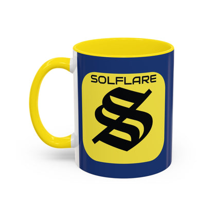 SolflareLogo Blue Accent Mug by cypherpunkgear.com – cypherpunkgear.com | Cypherpunk Merch