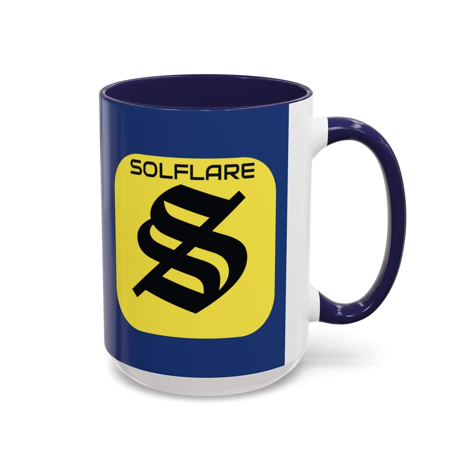 SolflareLogo Blue Accent Mug by cypherpunkgear.com – cypherpunkgear.com | Cypherpunk Merch