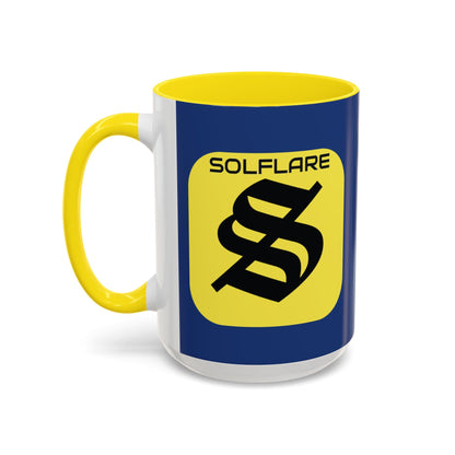 SolflareLogo Blue Accent Mug by cypherpunkgear.com – cypherpunkgear.com | Cypherpunk Merch