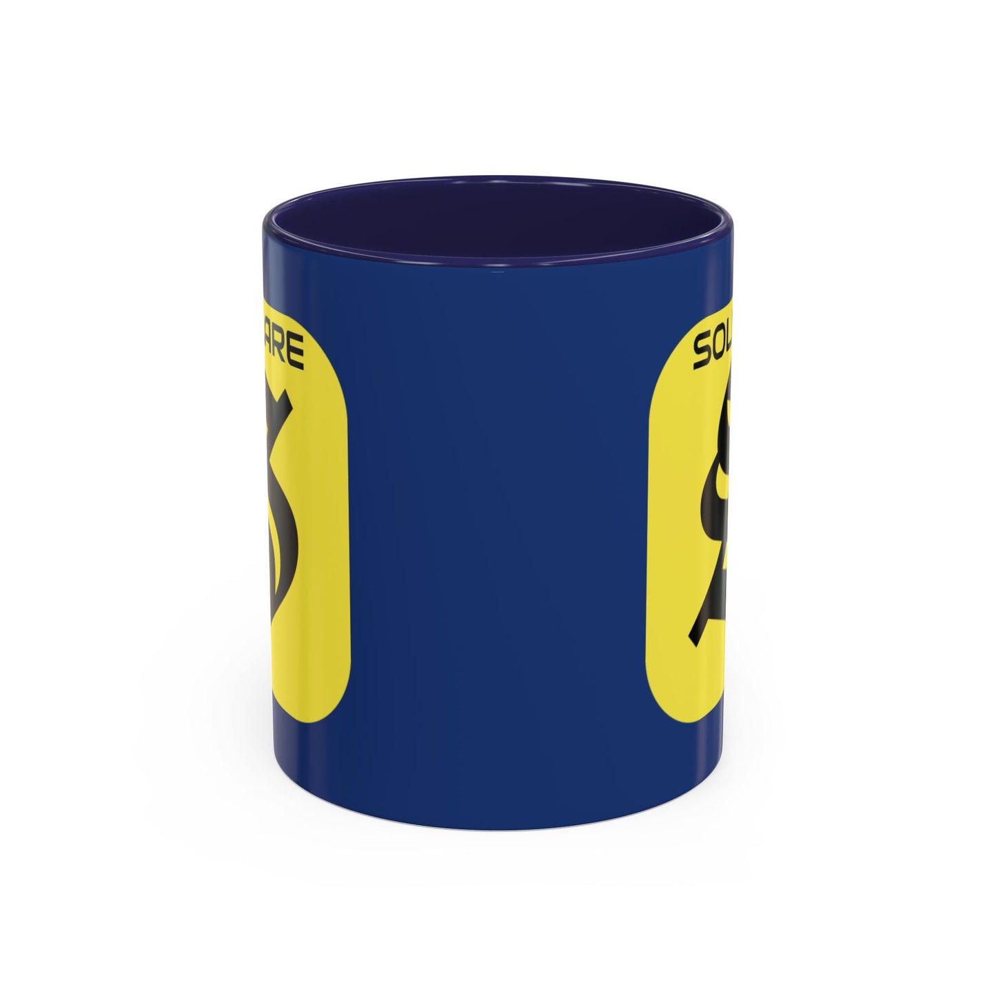 SolflareLogo Blue Accent Mug by cypherpunkgear.com – cypherpunkgear.com | Cypherpunk Merch