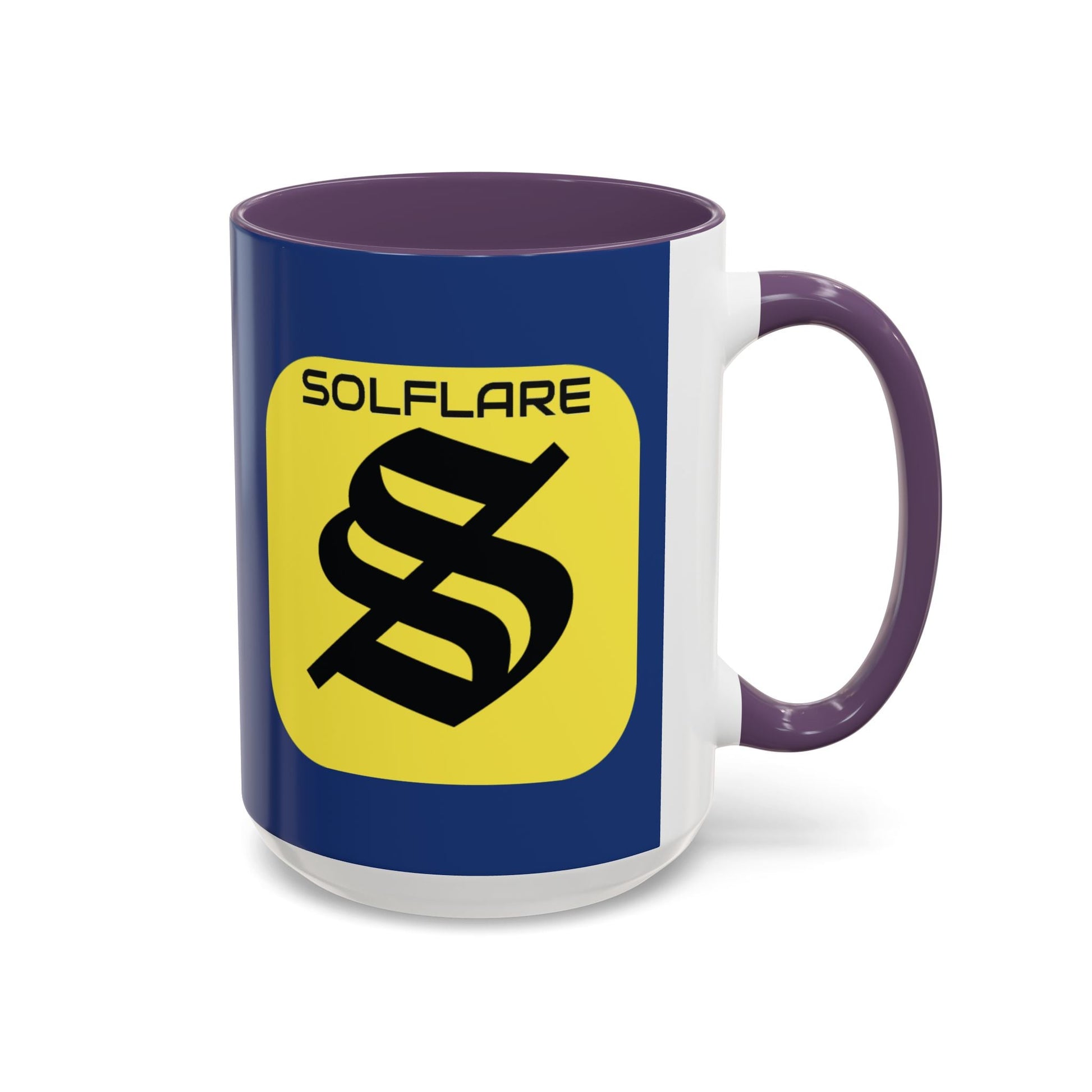 SolflareLogo Blue Accent Mug by cypherpunkgear.com – cypherpunkgear.com | Cypherpunk Merch