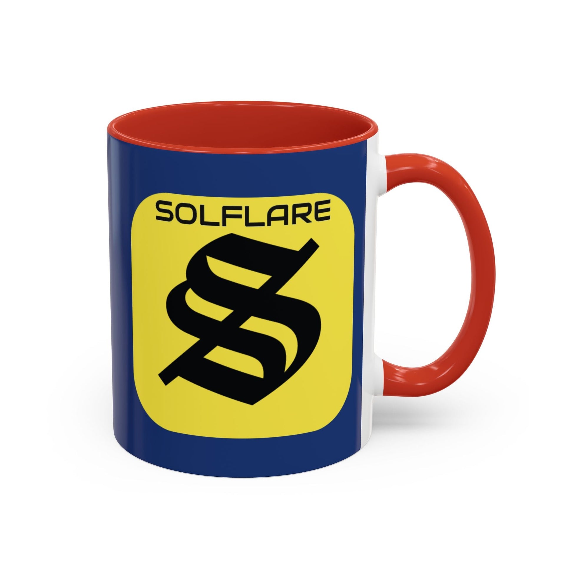 SolflareLogo Blue Accent Mug by cypherpunkgear.com – cypherpunkgear.com | Cypherpunk Merch