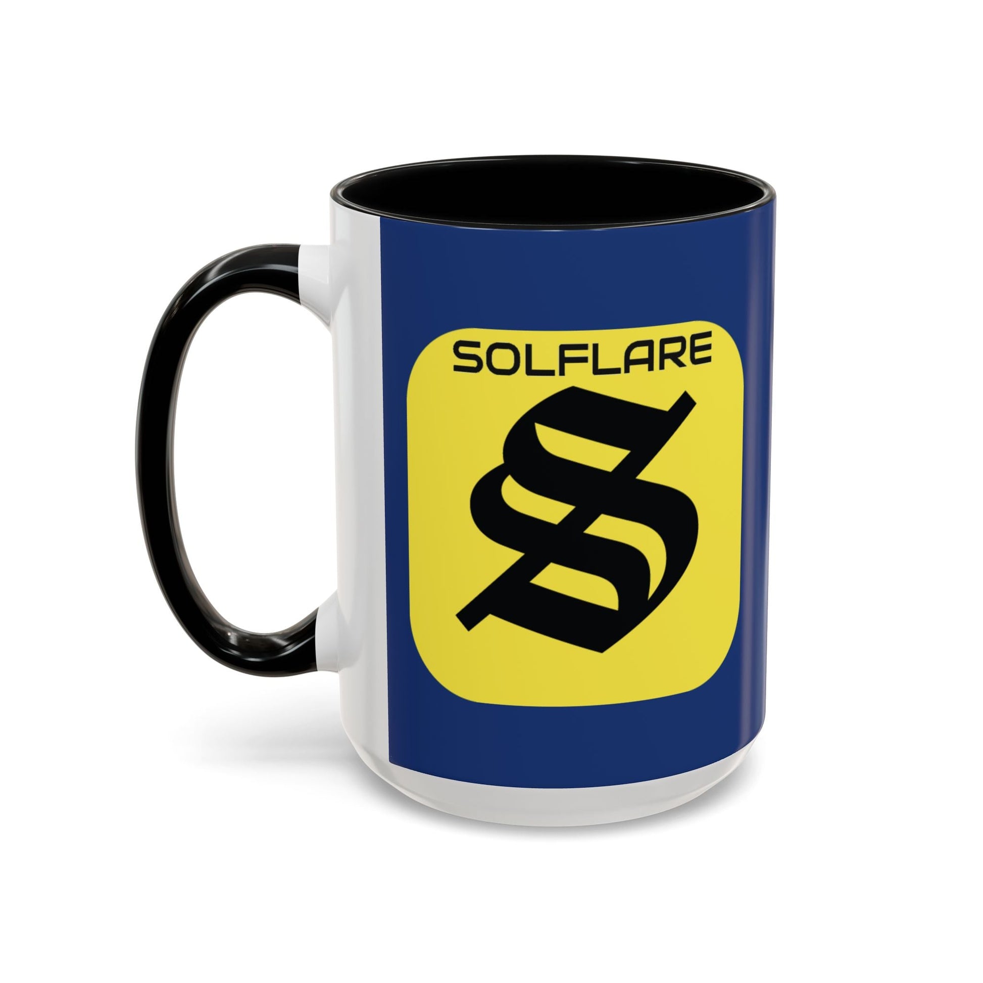 SolflareLogo Blue Accent Mug by cypherpunkgear.com – cypherpunkgear.com | Cypherpunk Merch