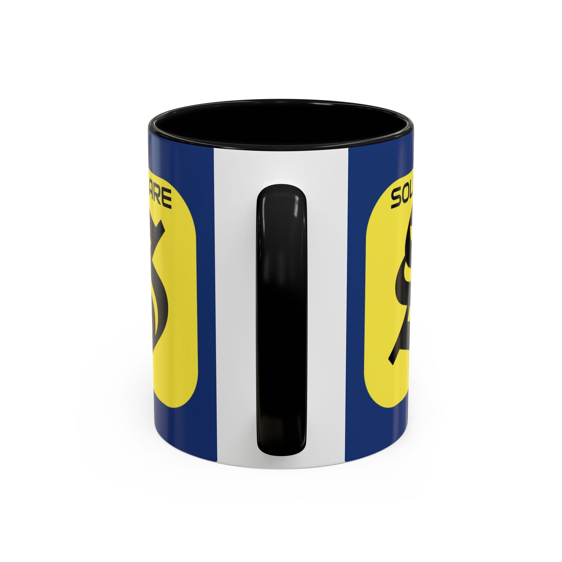 SolflareLogo Blue Accent Mug by cypherpunkgear.com – cypherpunkgear.com | Cypherpunk Merch