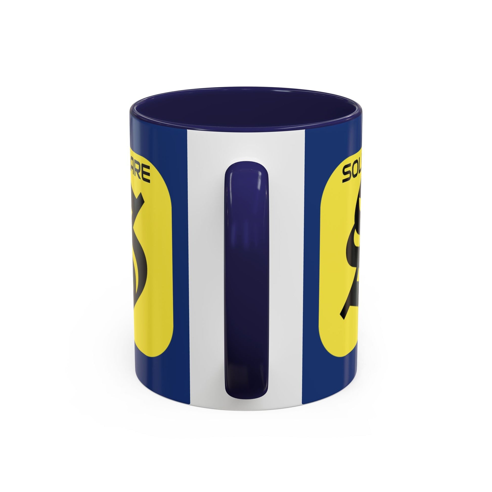 SolflareLogo Blue Accent Mug by cypherpunkgear.com – cypherpunkgear.com | Cypherpunk Merch