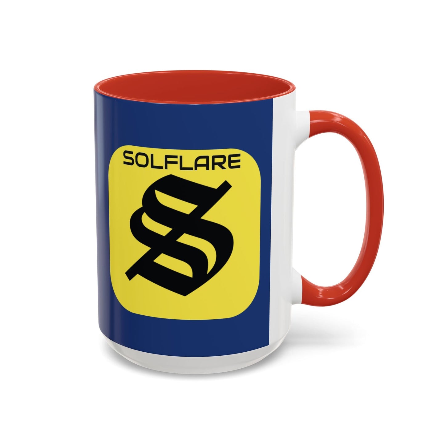 SolflareLogo Blue Accent Mug by cypherpunkgear.com – cypherpunkgear.com | Cypherpunk Merch