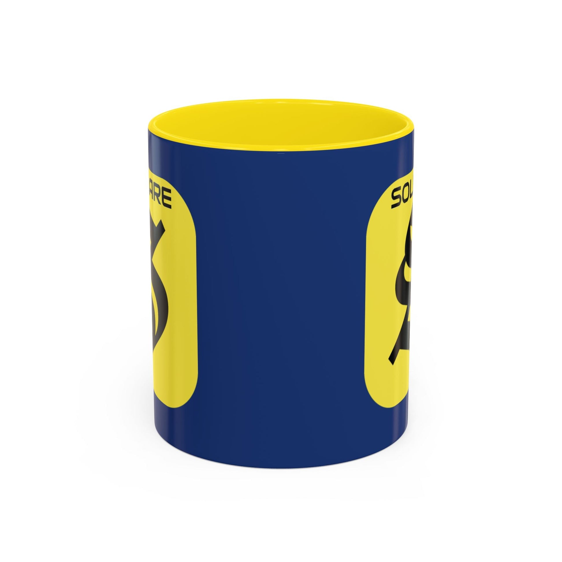 SolflareLogo Blue Accent Mug by cypherpunkgear.com – cypherpunkgear.com | Cypherpunk Merch