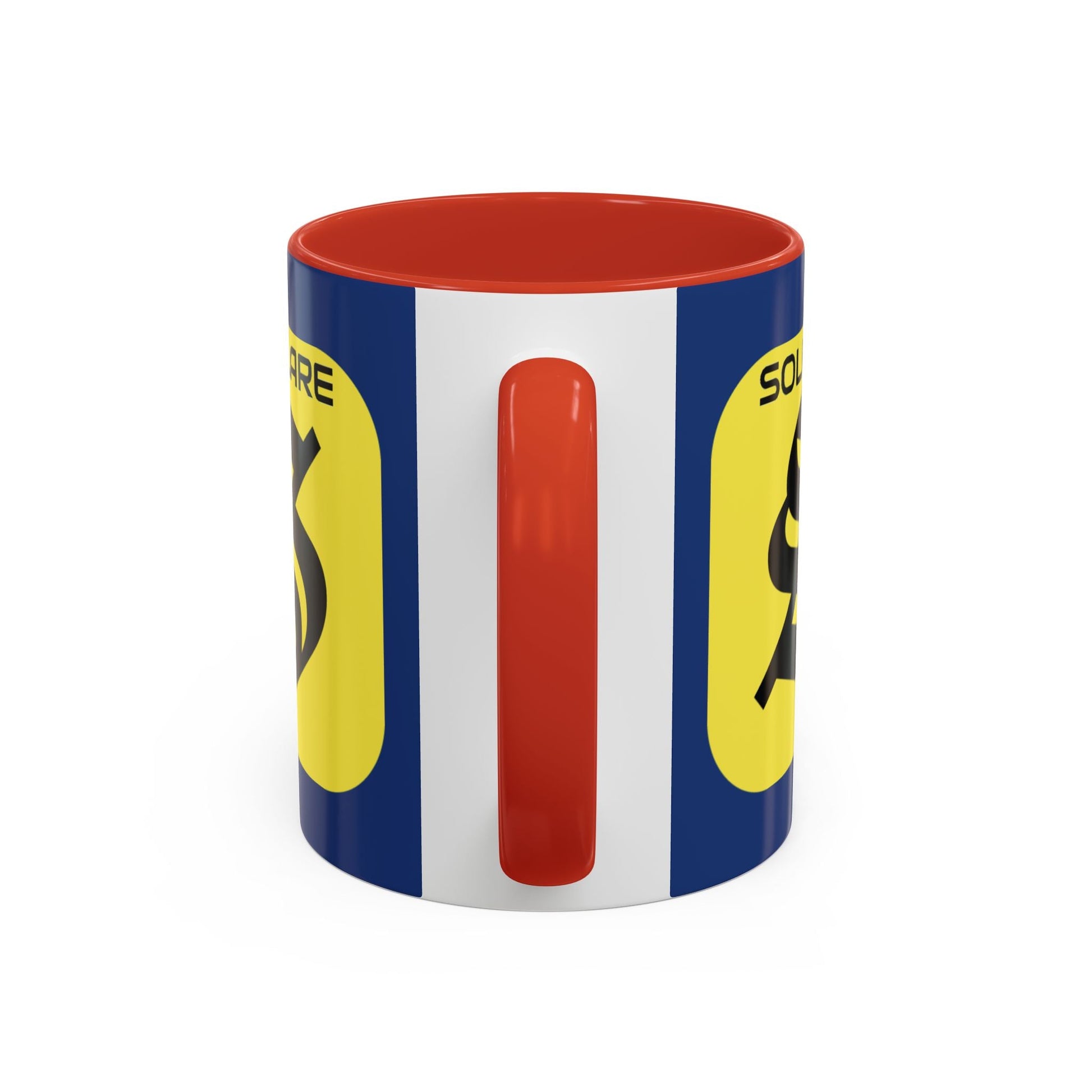SolflareLogo Blue Accent Mug by cypherpunkgear.com – cypherpunkgear.com | Cypherpunk Merch