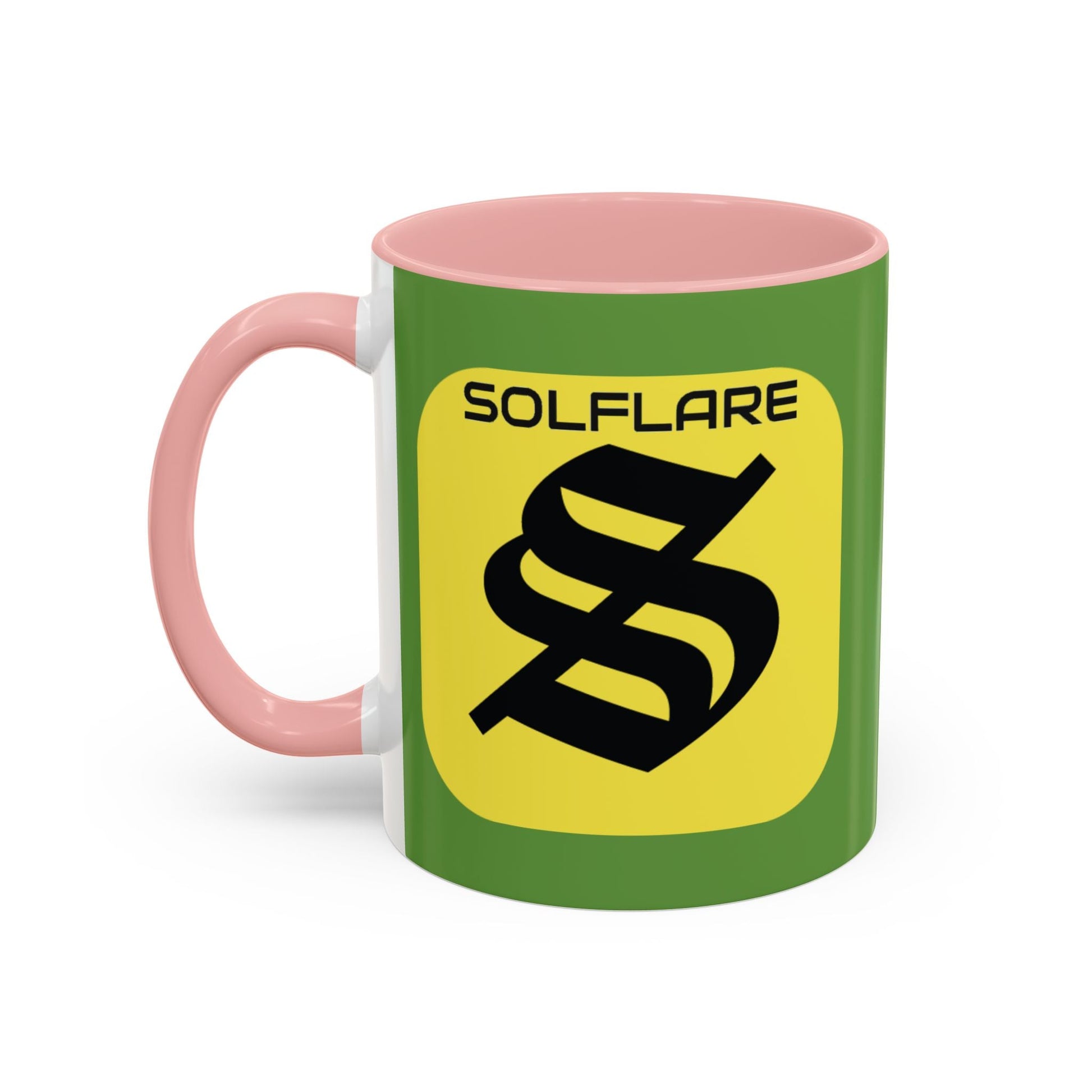 SolflareLogo Green Accent Mug by cypherpunkgear.com – cypherpunkgear.com | Cypherpunk Merch