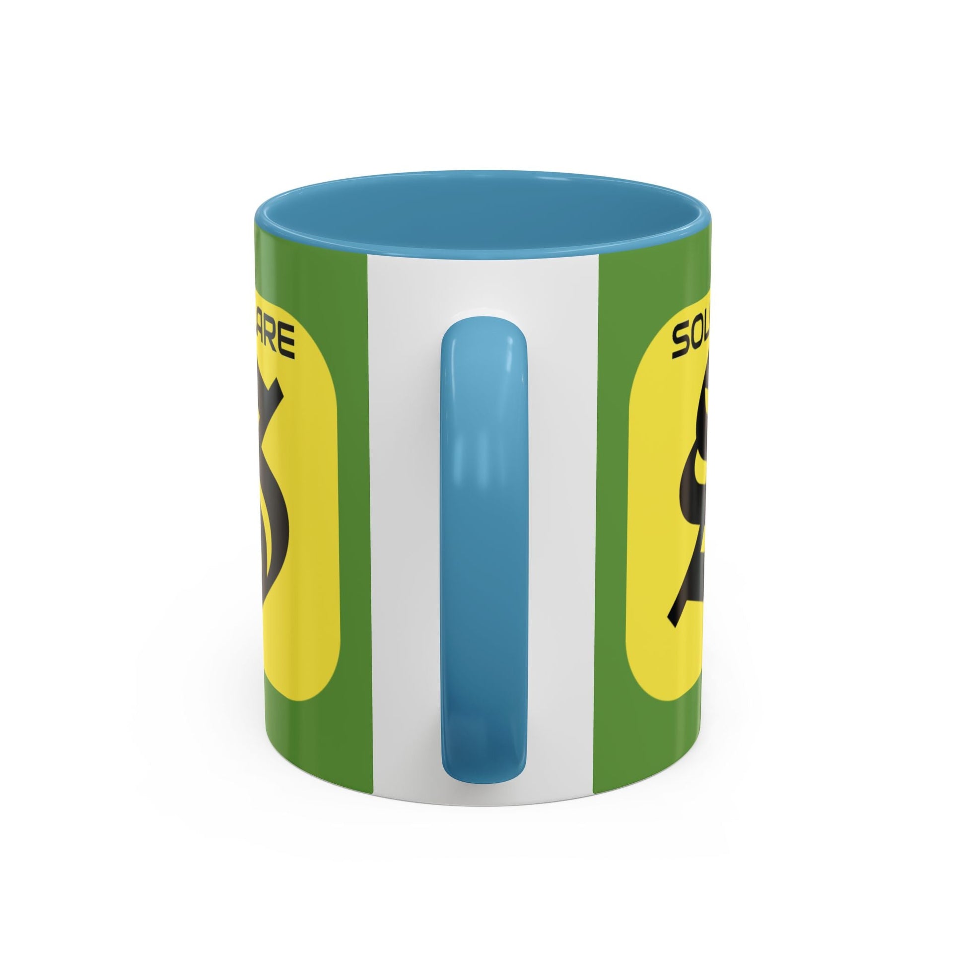 SolflareLogo Green Accent Mug by cypherpunkgear.com – cypherpunkgear.com | Cypherpunk Merch