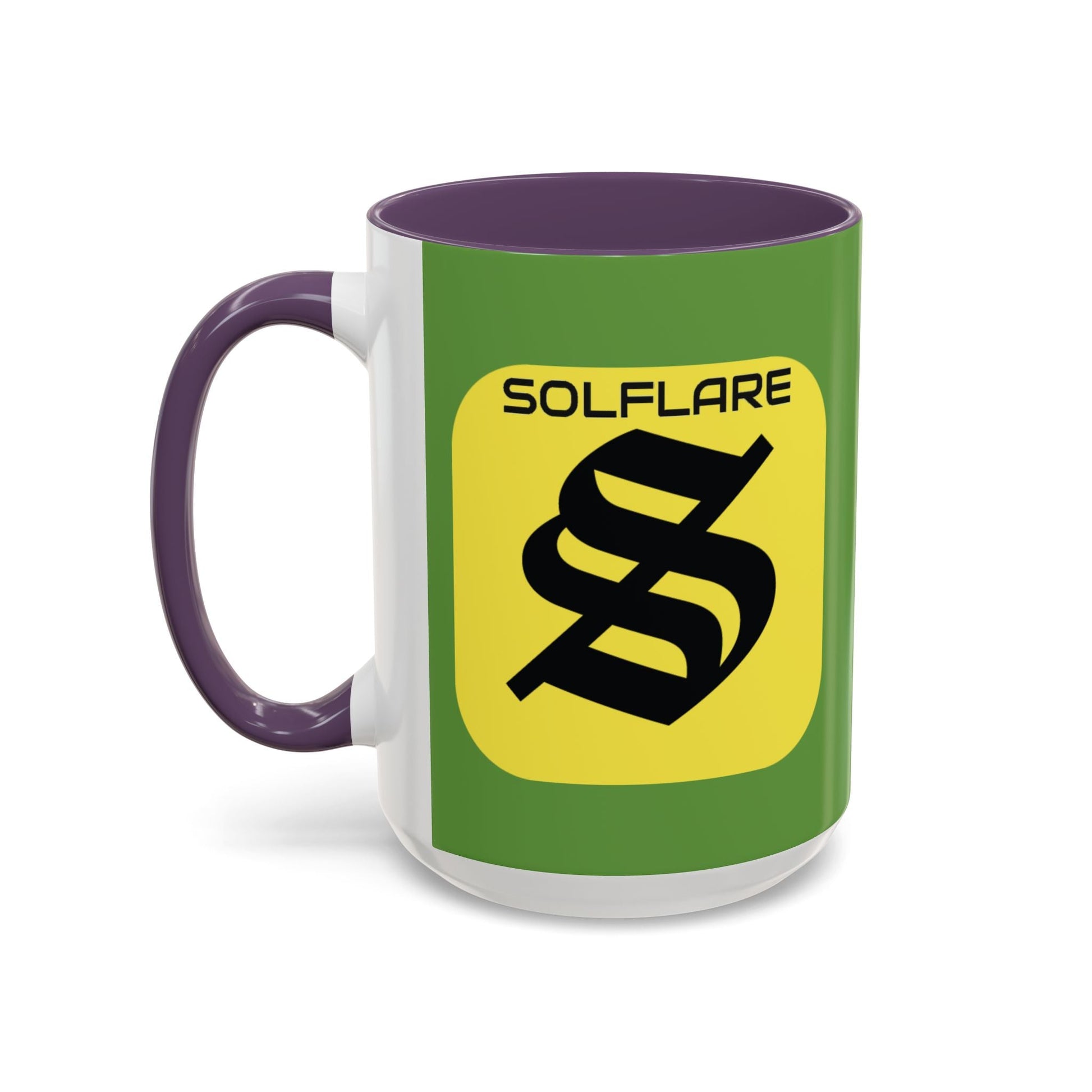 SolflareLogo Green Accent Mug by cypherpunkgear.com – cypherpunkgear.com | Cypherpunk Merch