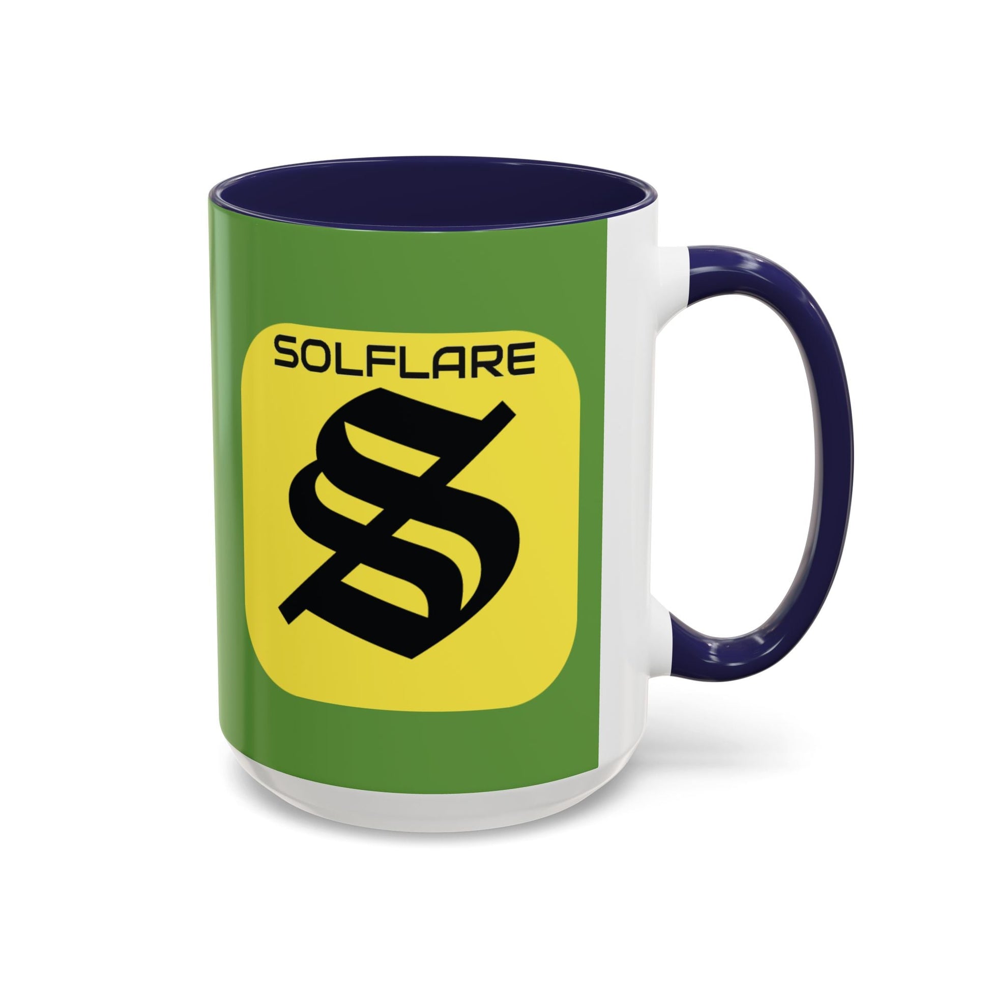 SolflareLogo Green Accent Mug by cypherpunkgear.com – cypherpunkgear.com | Cypherpunk Merch