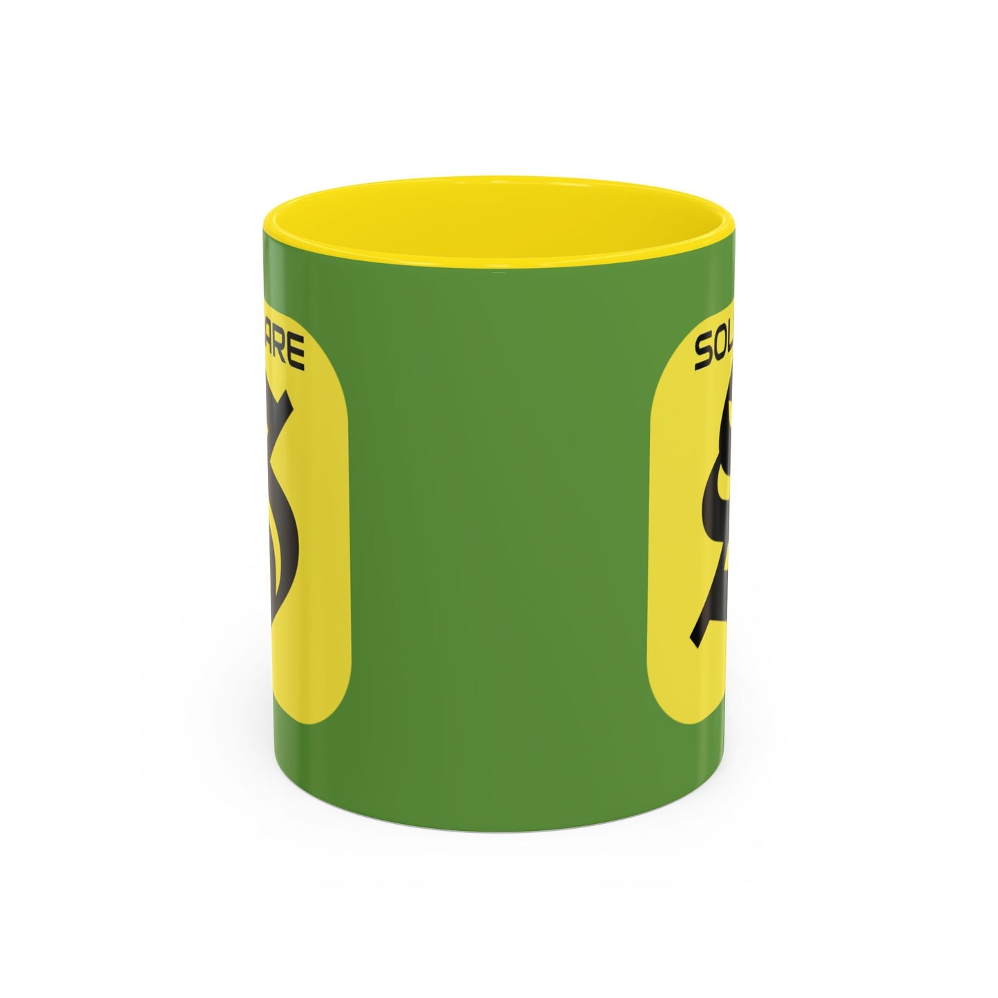SolflareLogo Green Accent Mug by cypherpunkgear.com – cypherpunkgear.com | Cypherpunk Merch