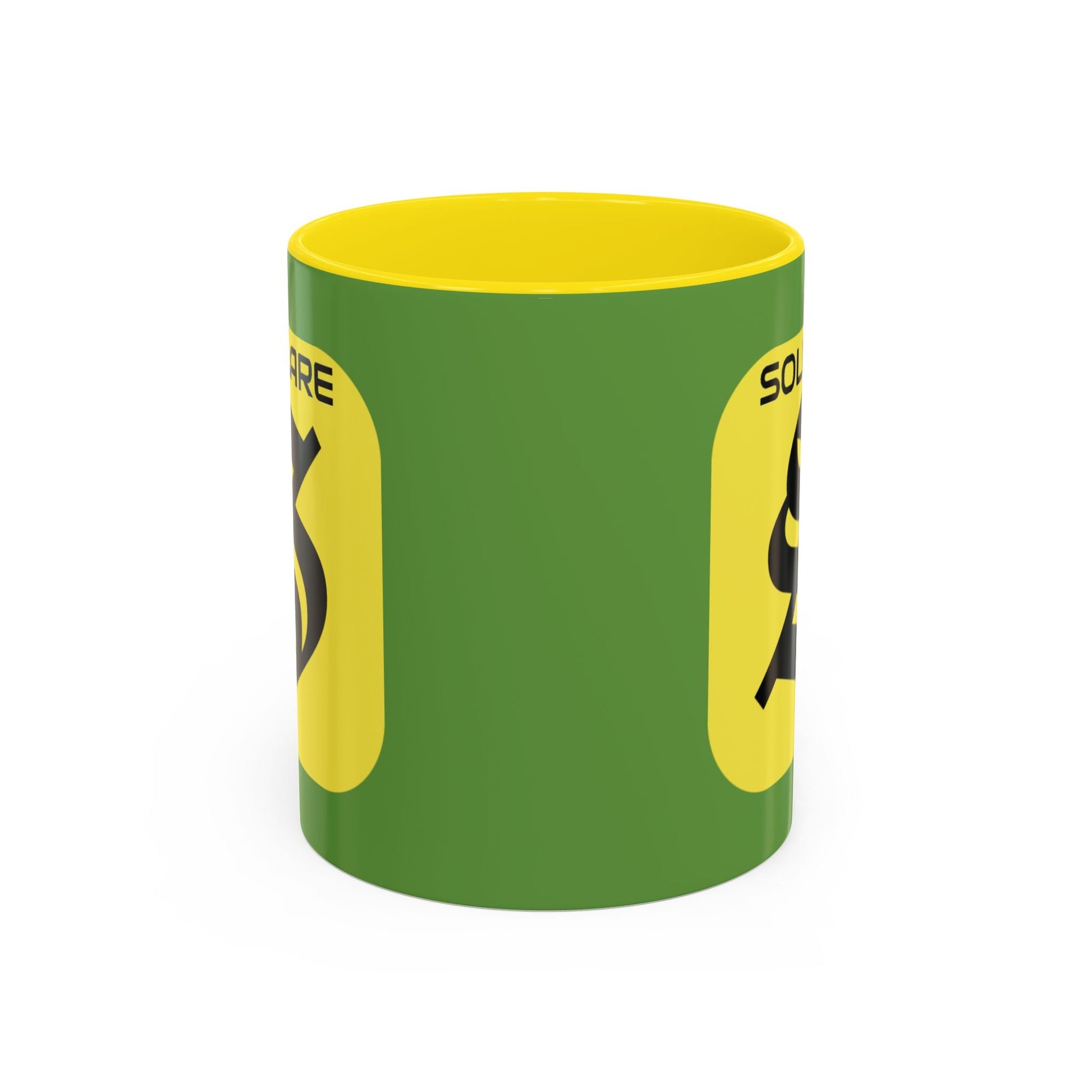 SolflareLogo Green Accent Mug by cypherpunkgear.com – cypherpunkgear.com | Cypherpunk Merch