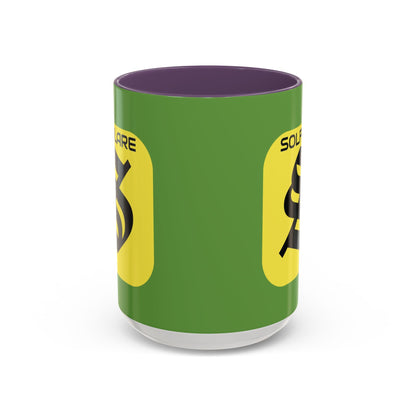SolflareLogo Green Accent Mug by cypherpunkgear.com – cypherpunkgear.com | Cypherpunk Merch