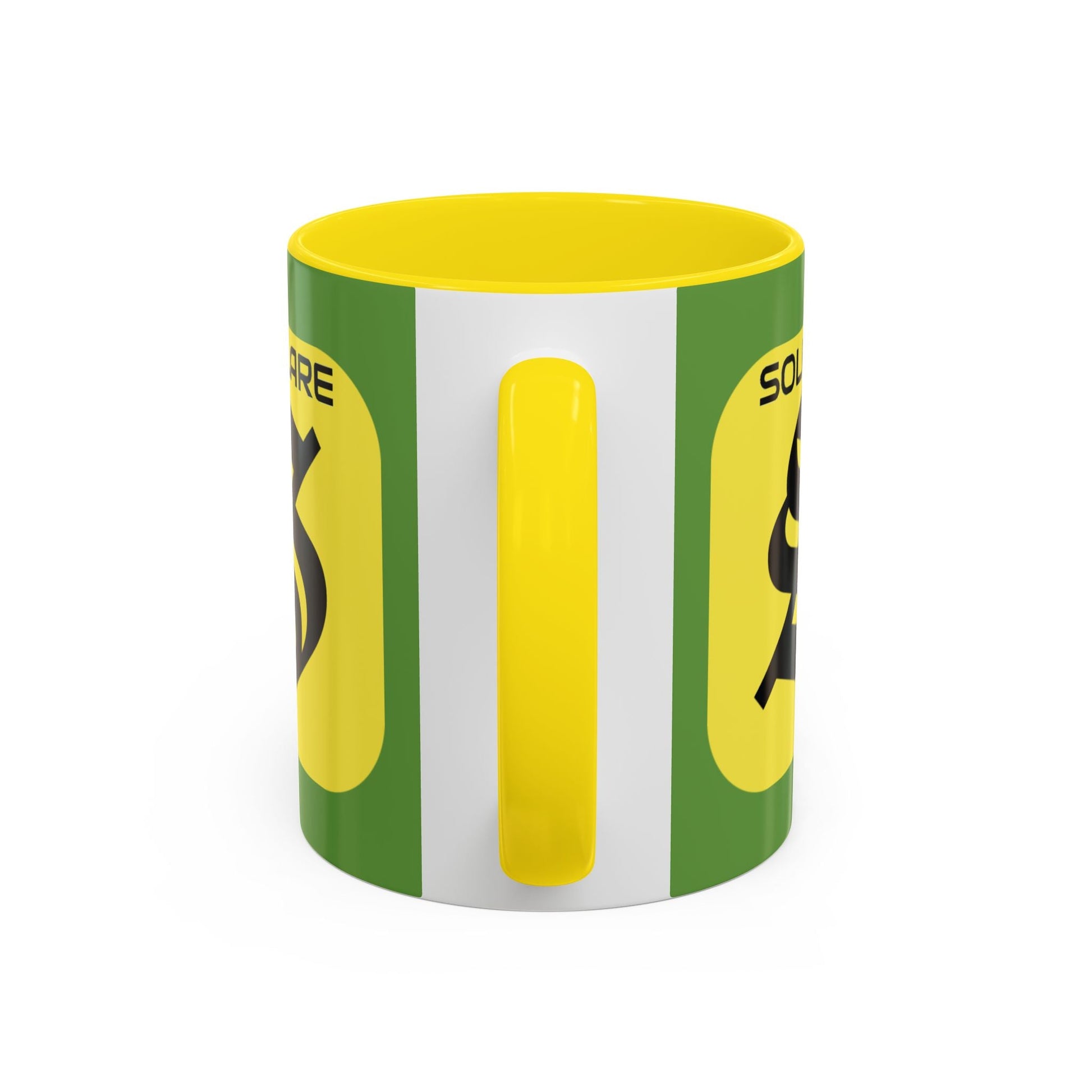 SolflareLogo Green Accent Mug by cypherpunkgear.com – cypherpunkgear.com | Cypherpunk Merch