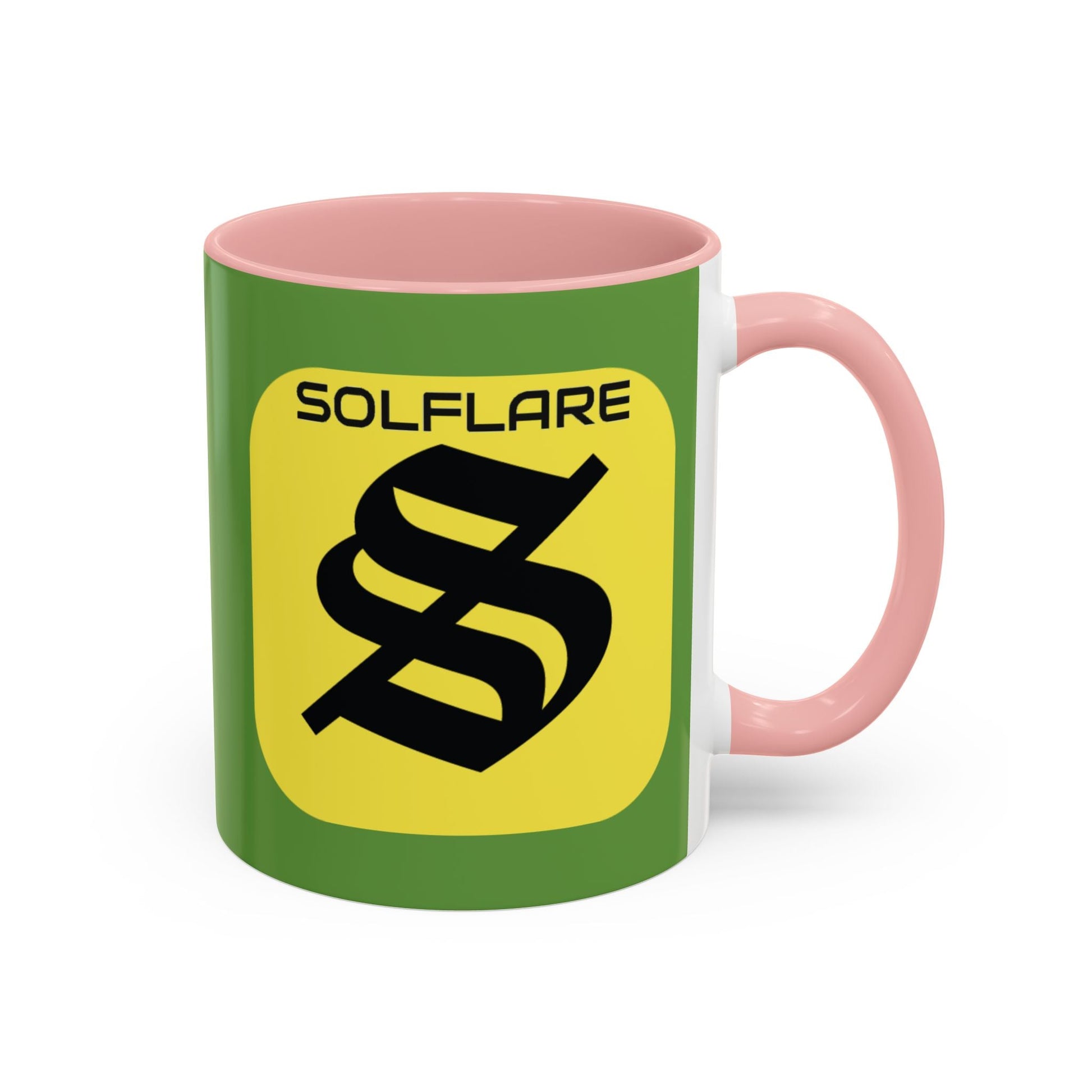 SolflareLogo Green Accent Mug by cypherpunkgear.com – cypherpunkgear.com | Cypherpunk Merch