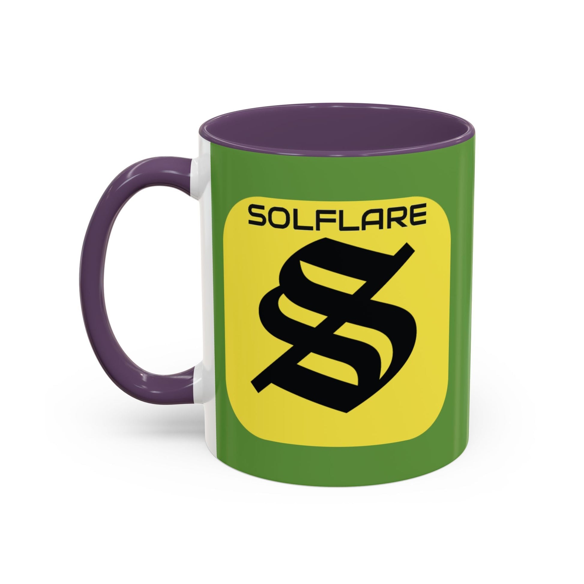 SolflareLogo Green Accent Mug by cypherpunkgear.com – cypherpunkgear.com | Cypherpunk Merch