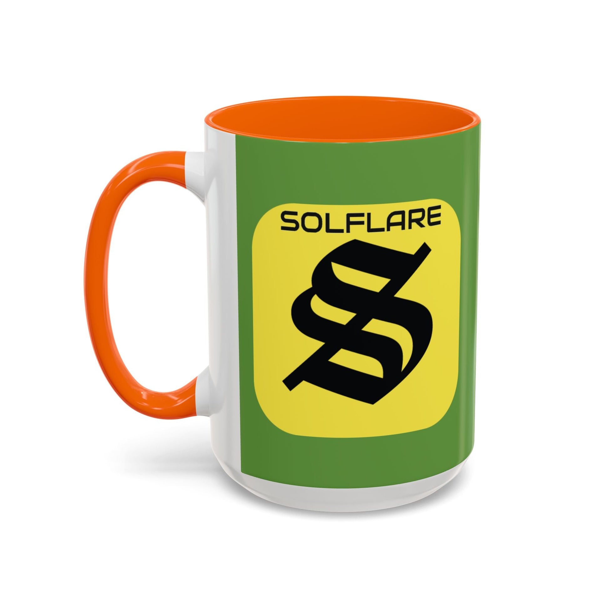 SolflareLogo Green Accent Mug by cypherpunkgear.com – cypherpunkgear.com | Cypherpunk Merch