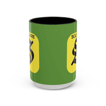 SolflareLogo Green Accent Mug by cypherpunkgear.com – cypherpunkgear.com | Cypherpunk Merch